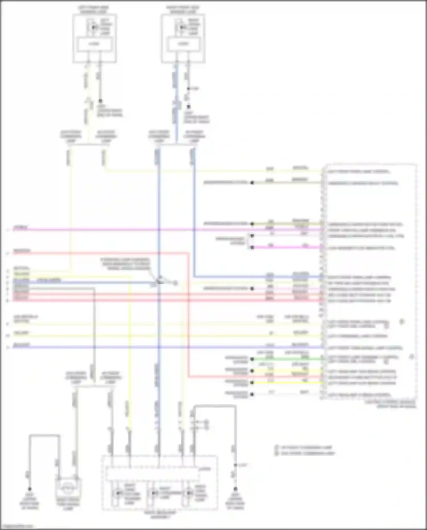 Wiring diagram rf turn sig lamp feedback sig for Cadillac CT4-V I (2019-2024)