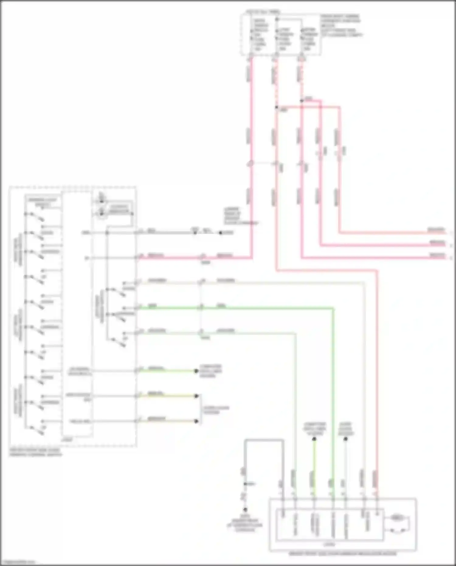 Wiring diagram window switch for Cadillac CT4-V I (2019-2024)