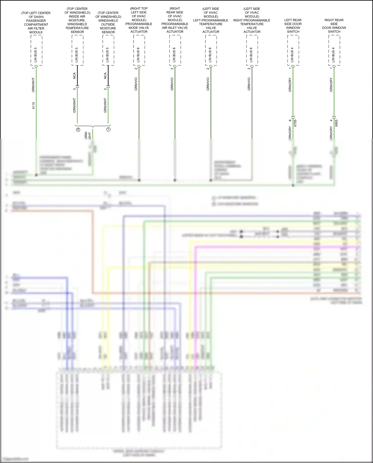 Cadillac CT4-V I (2019-2024) passenger compartment air filter module wiring diagram  (2 of 4)