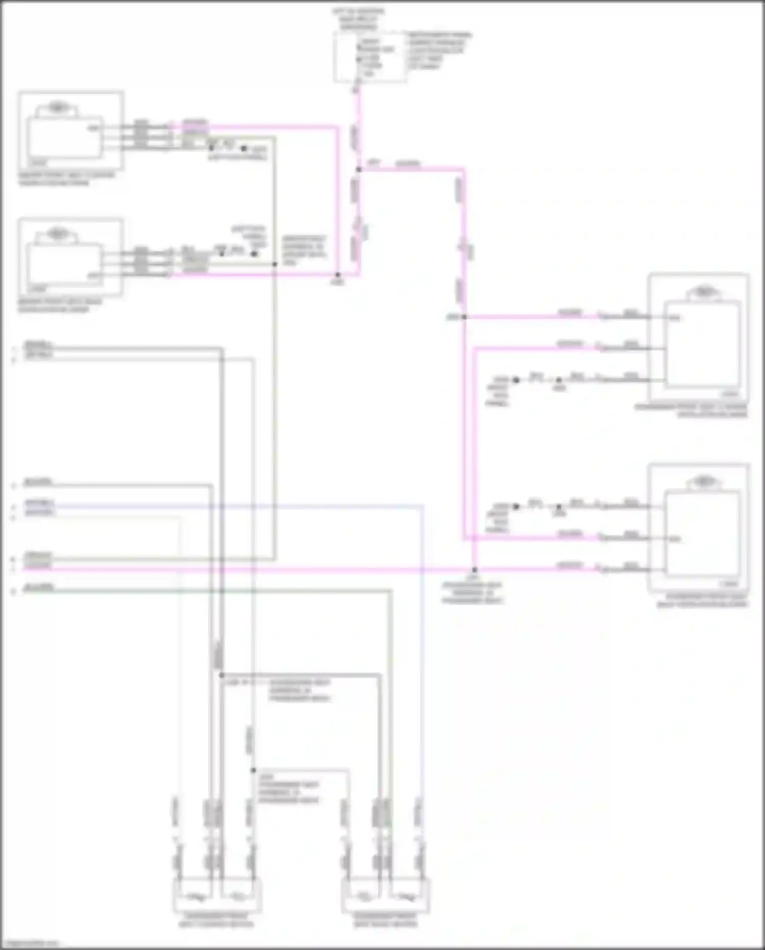 Wiring diagram passenger front seat back heater for Cadillac CT4-V I (2019-2024) (1 of 1)