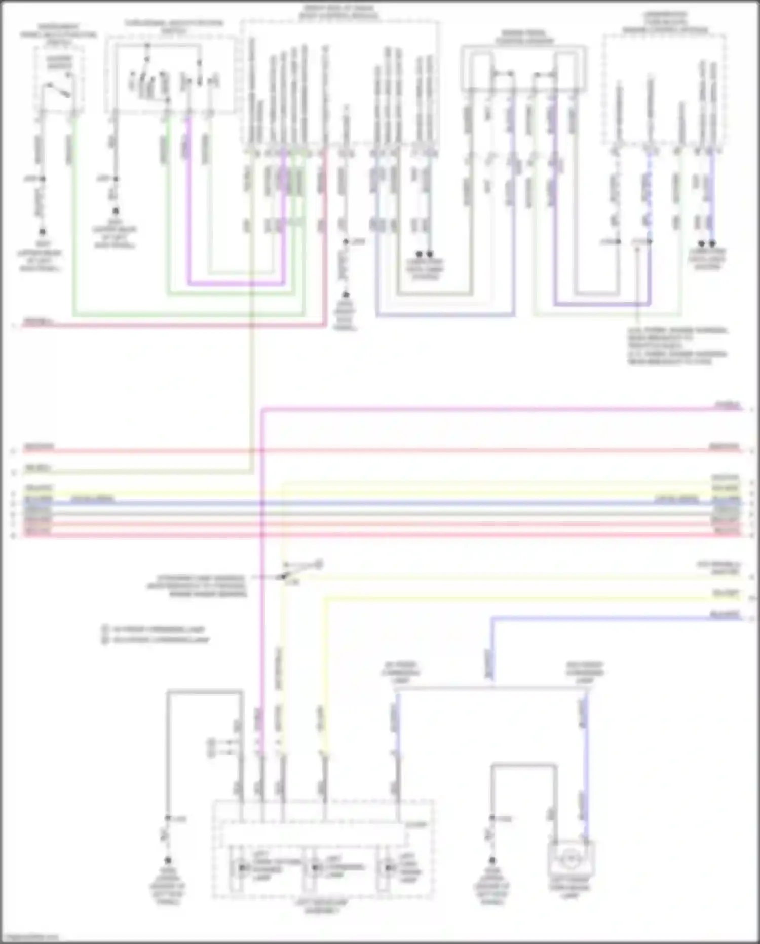 Wiring diagram rear closure handle switch for Cadillac CT4-V I (2019-2024)