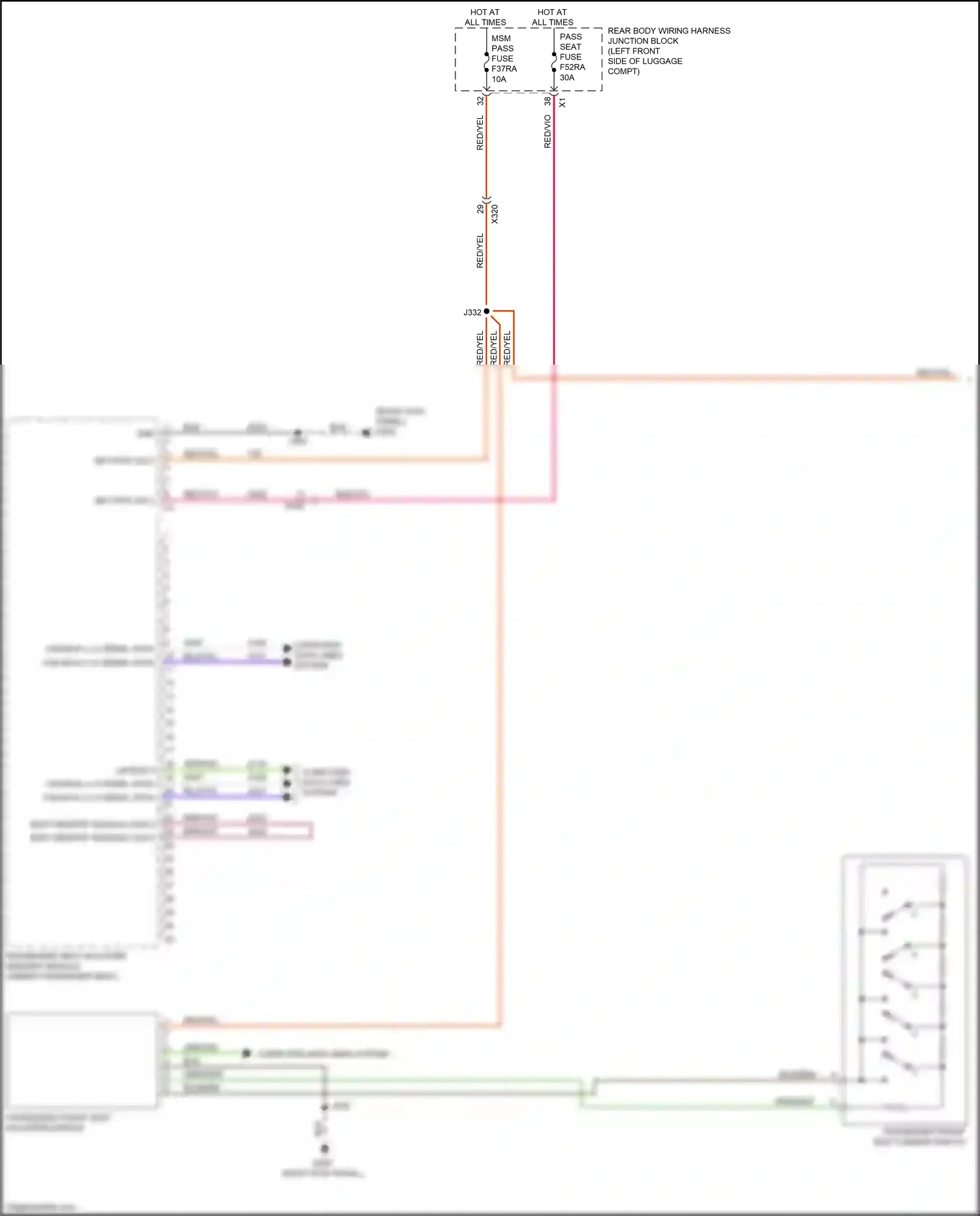 Cadillac CT4-V I (2019-2024) seat memory module con 2 wiring diagram  (1 of 1)