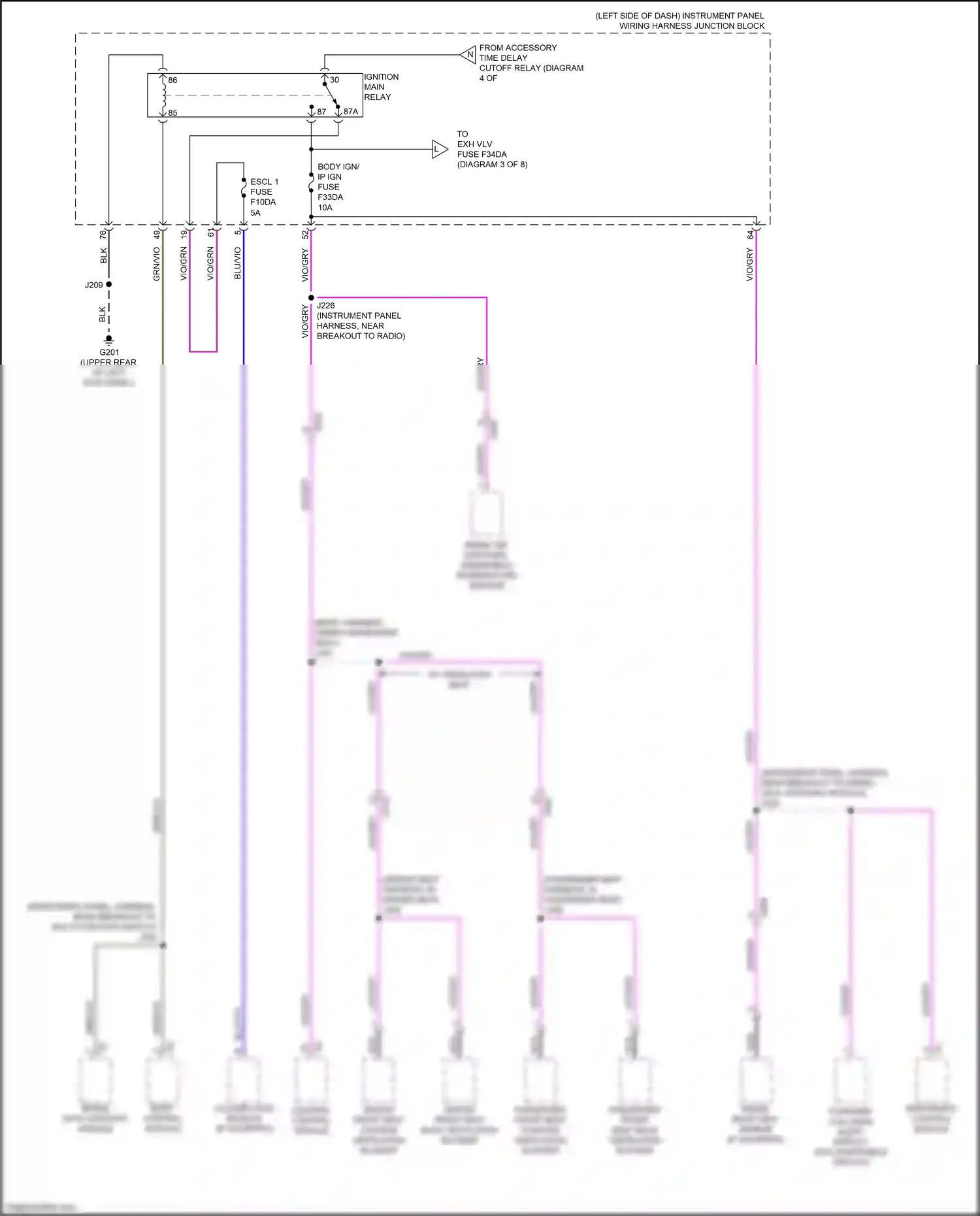 Cadillac CT4-V I (2019-2024) serial data gateway module wiring diagram  (2 of 4)