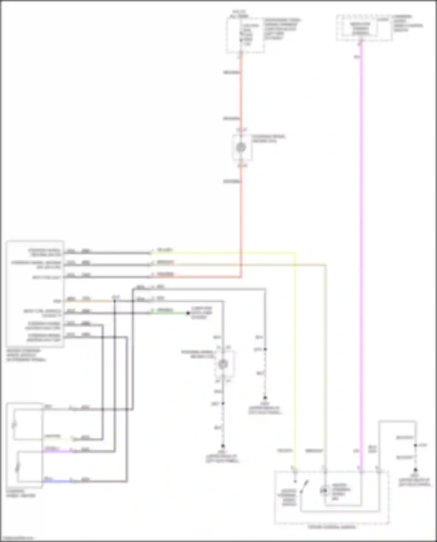 Wiring diagram steering wheel radio control switch for Cadillac CT4-V I (2019-2024) (3 of 8)