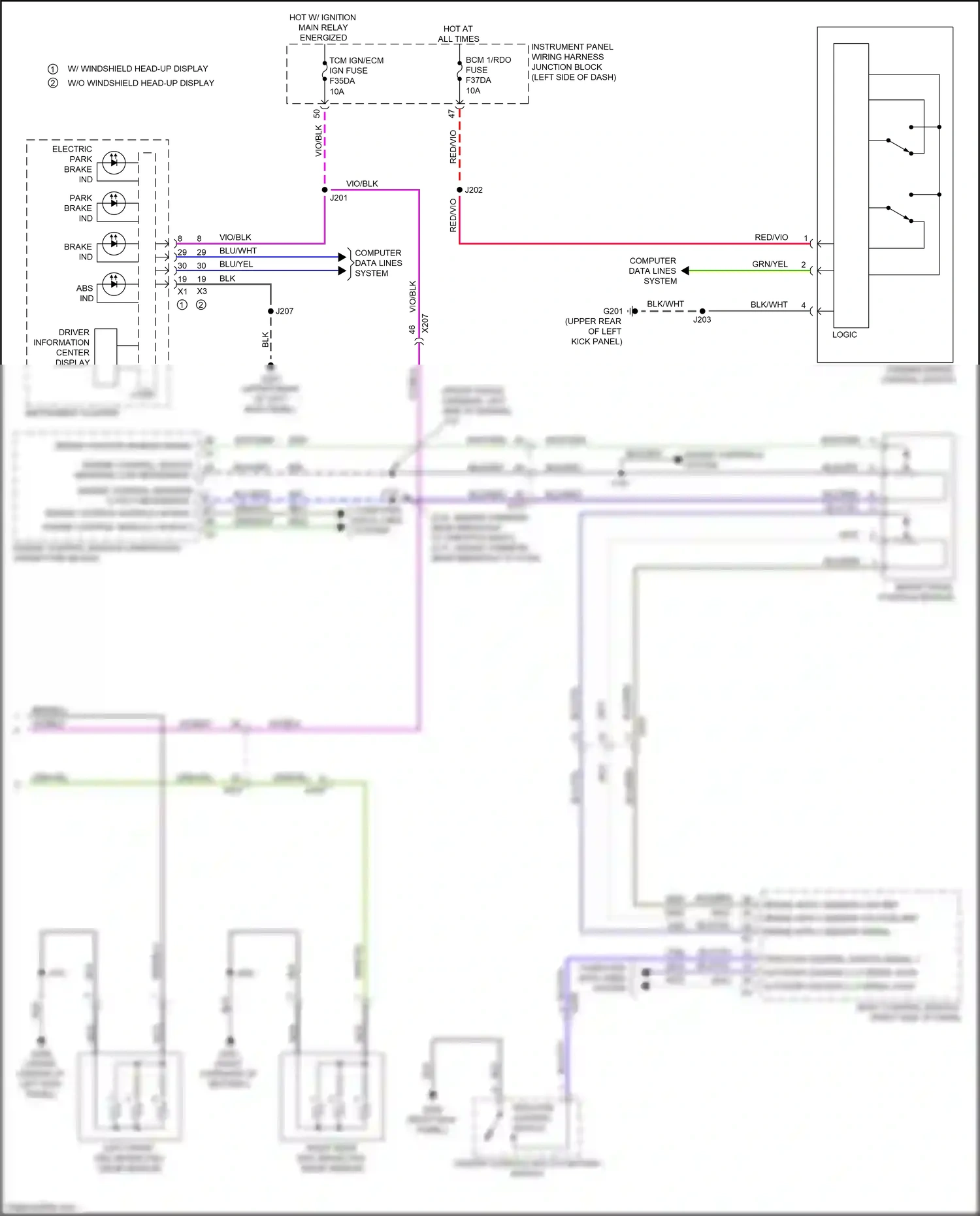 Cadillac CT4-V I (2019-2024) traction control switch wiring diagram  (1 of 1)