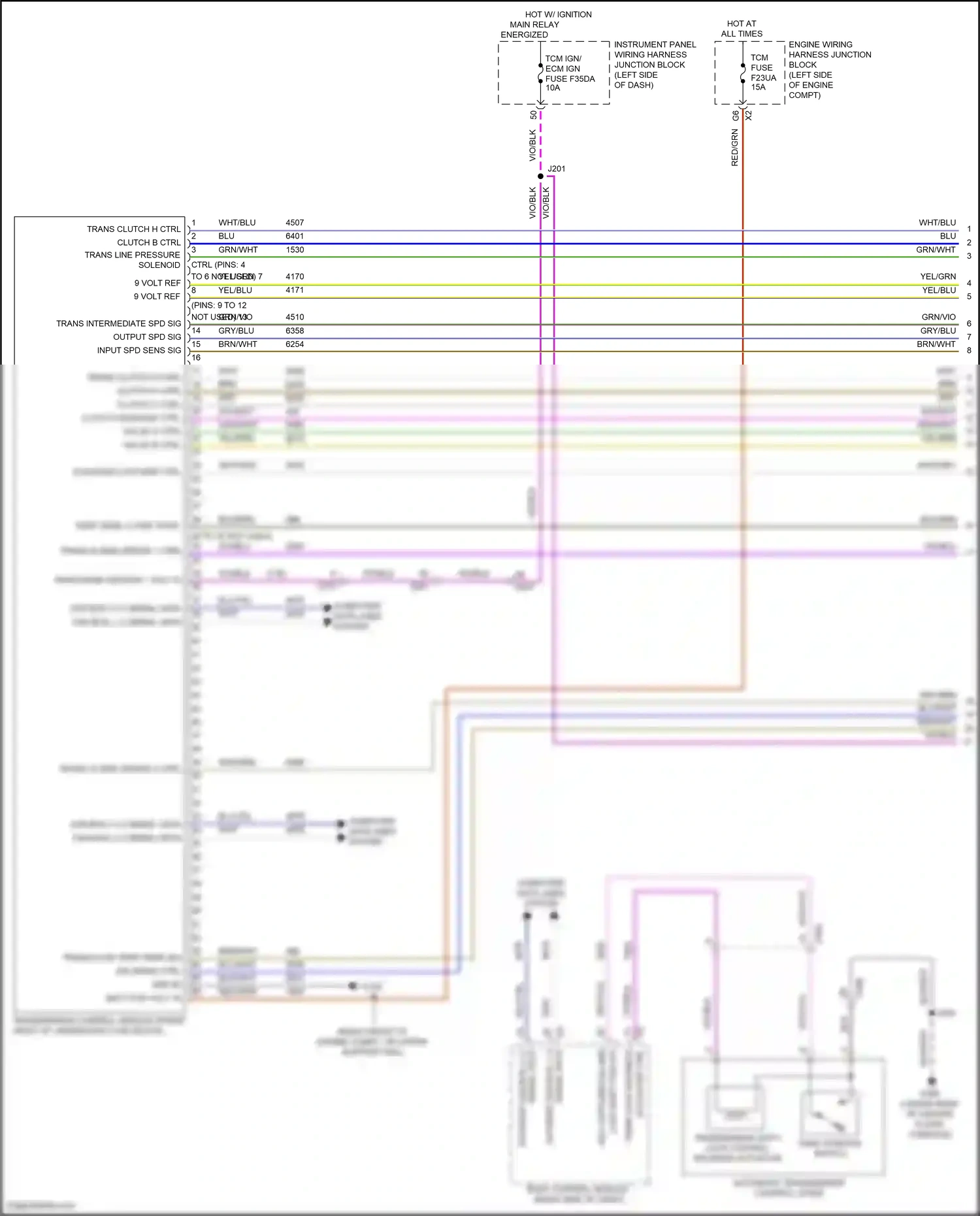Cadillac CT4-V I (2019-2024) trans intermediate spd sig wiring diagram  (2 of 3)