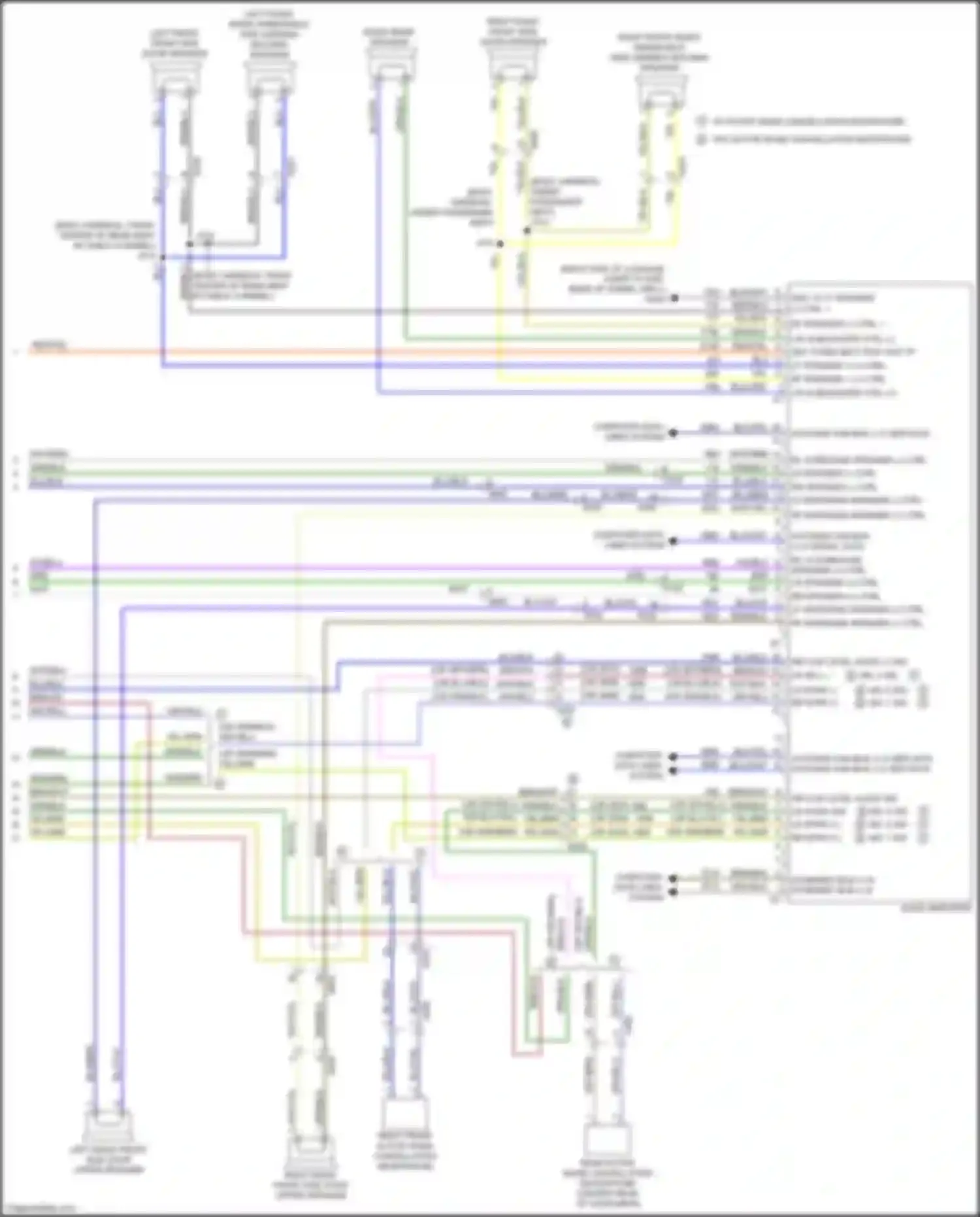 Wiring diagram right front active noise cancellation microphone for Cadillac CT4-V I (2019-2024)