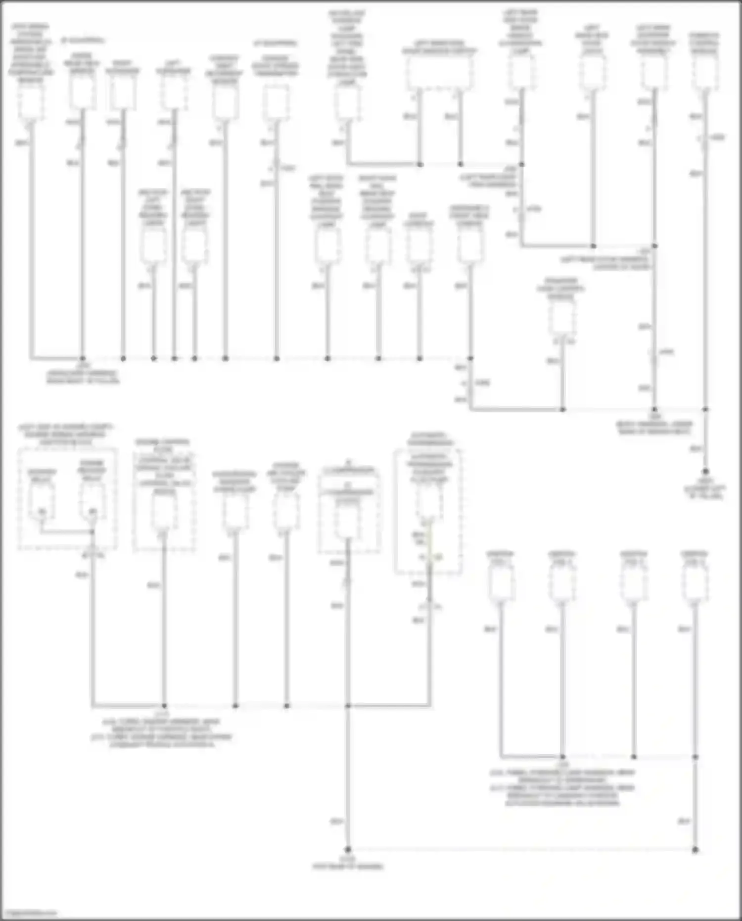 Wiring diagram w/ deluxe interior lamp package for Cadillac CT4-V I (2019-2024) (3 of 3)
