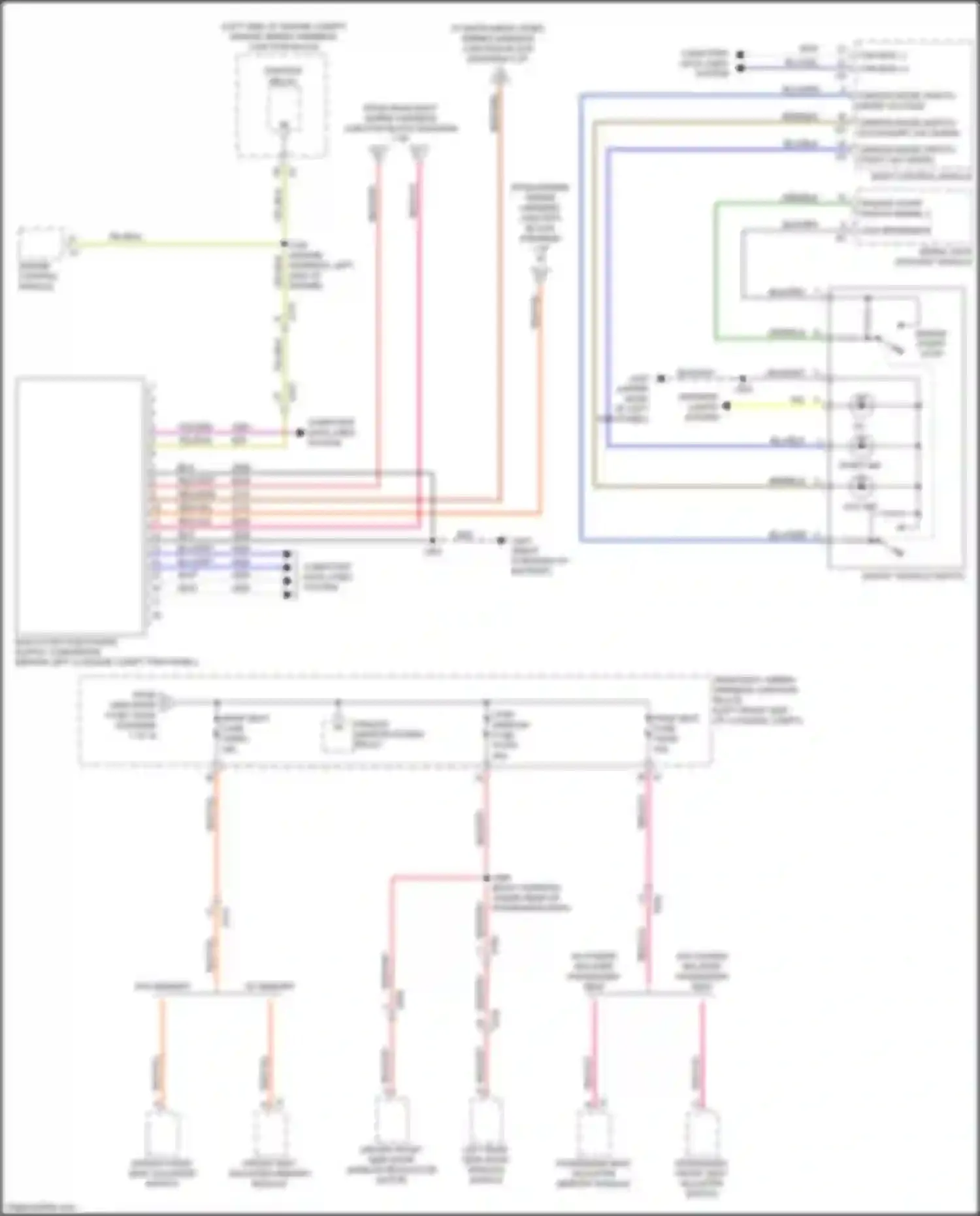 Wiring diagram w/o memory for Cadillac CT4-V I (2019-2024)