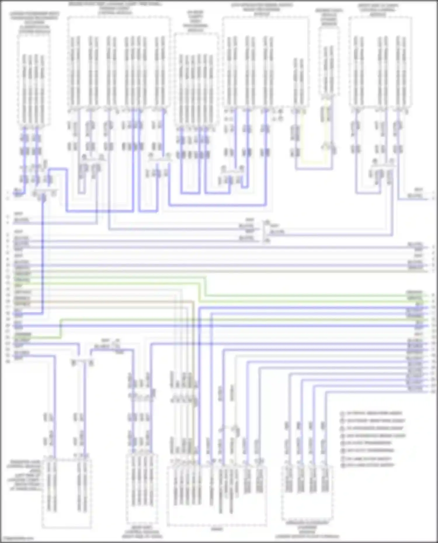 Wiring diagram w/o front, rear park assist for Cadillac CT4-V I (2019-2024) (1 of 1)