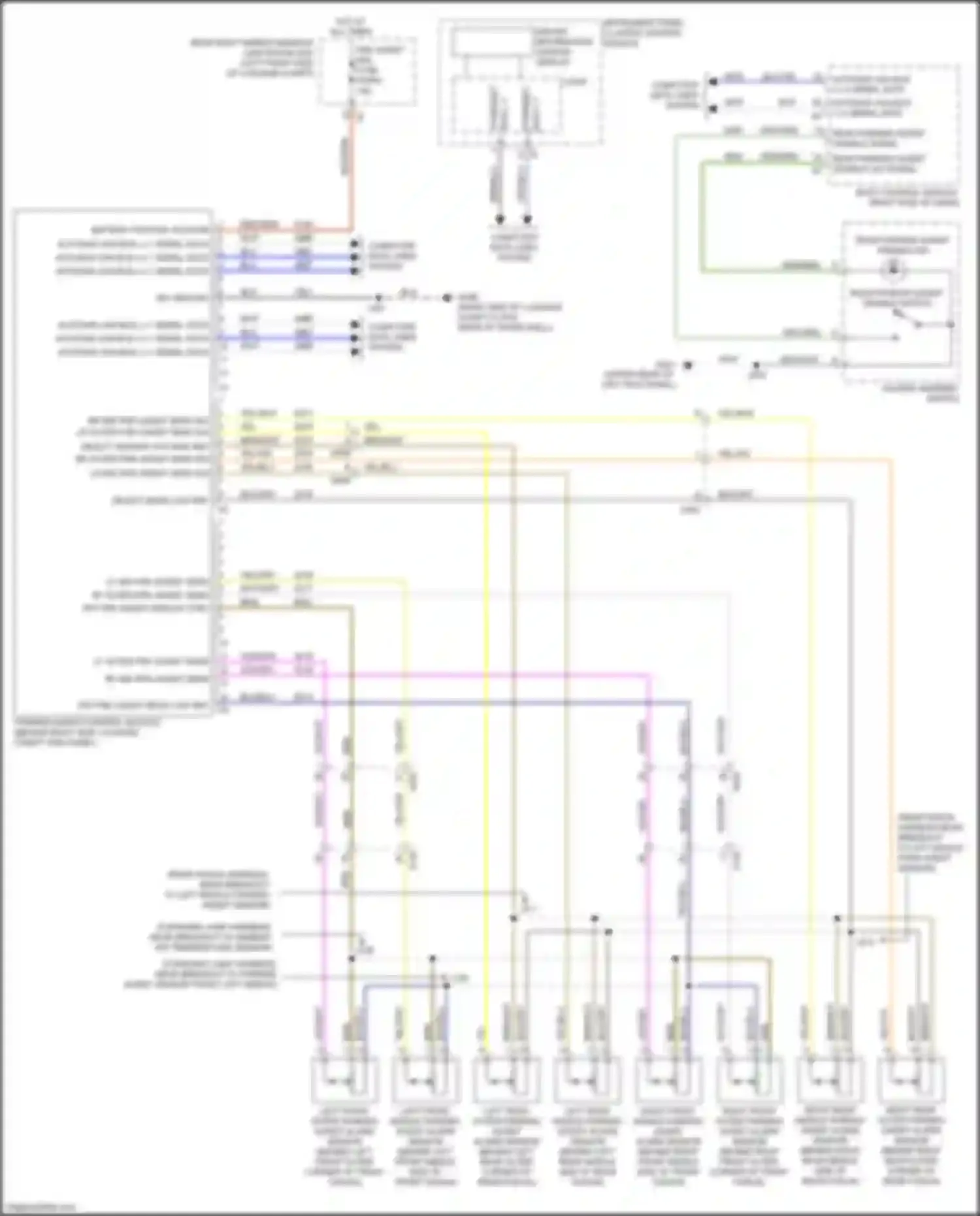 Car Wiring Diagrams for CT4 Cadillac I (2019-2024): Parking assistant circuit