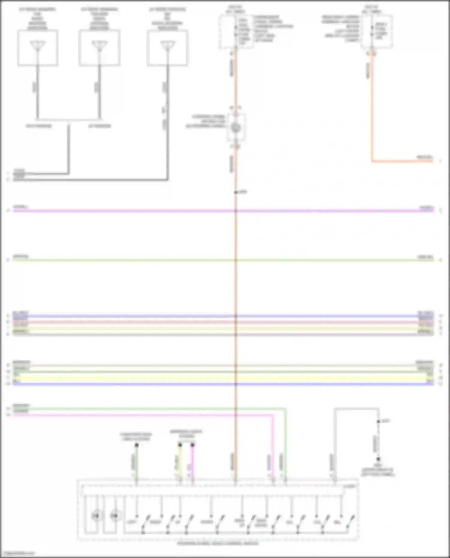 Car Wiring Diagrams for CT4 Cadillac I (2019-2024): Radio circuit, w/o surround amplifier (5 of 6)