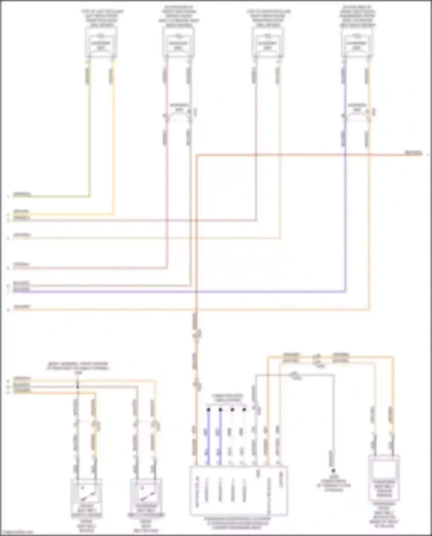 Car Wiring Diagrams for CT4 Cadillac I (2019-2024): Supplemental restraints circuit (3 of 4)