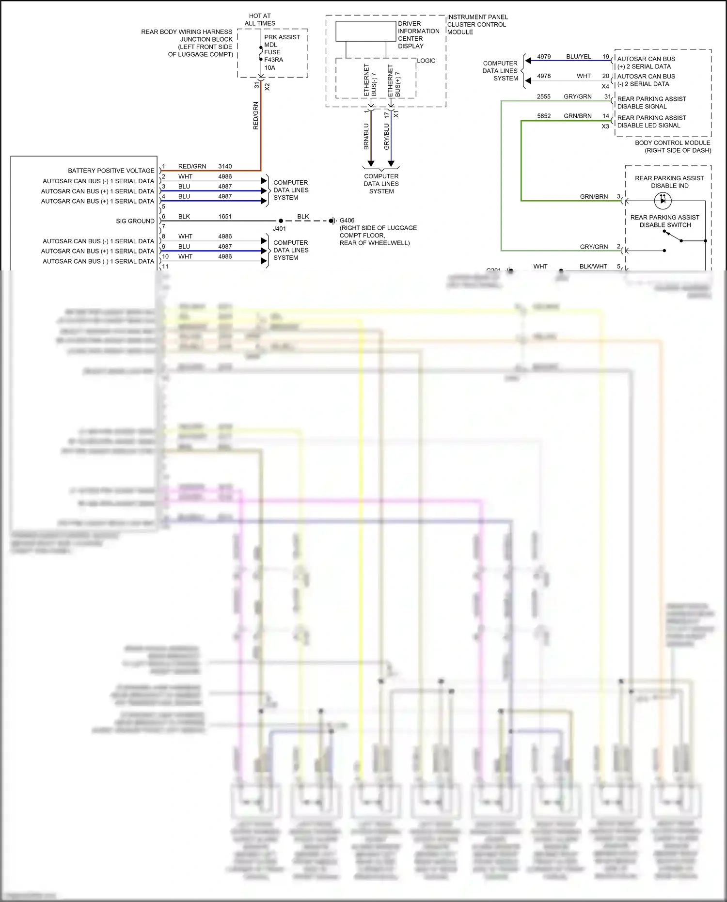 Cadillac CT4 I (2019-2024) computer data lines system wiring diagram  (89 of 118)