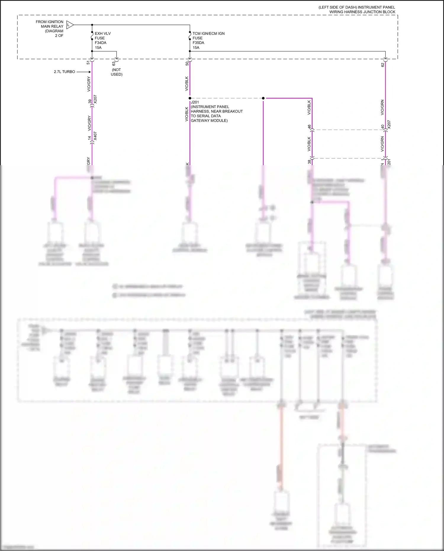 Cadillac CT4 I (2019-2024) engine control module wiring diagram  (7 of 11)