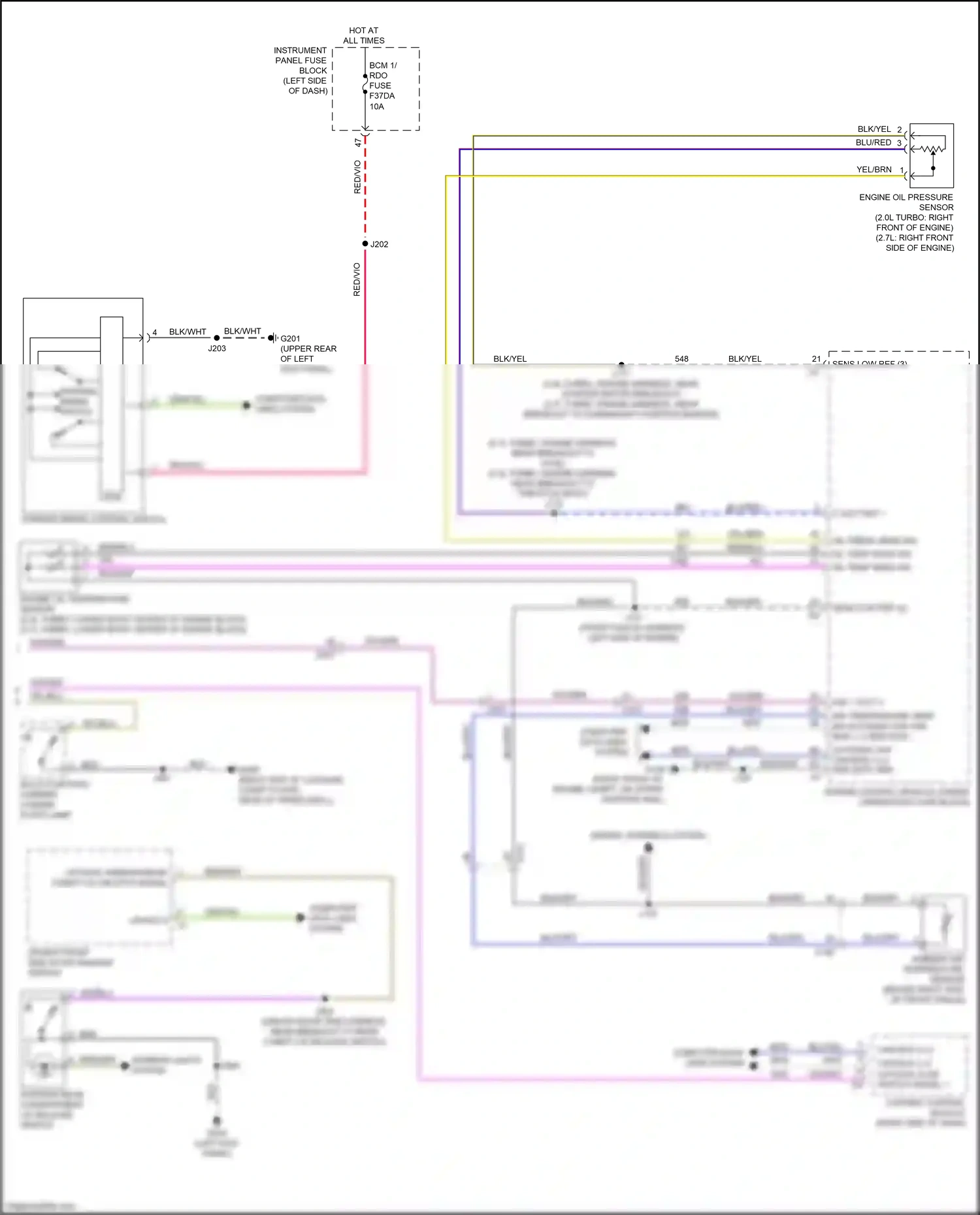 Cadillac CT4 I (2019-2024) engine controls system wiring diagram  (5 of 6)