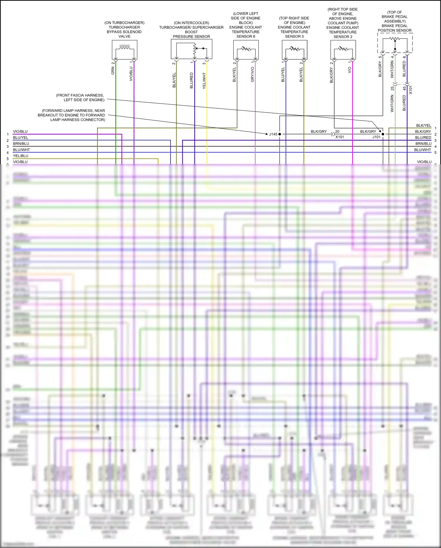 Cadillac CT4 I (2019-2024) engine coolant temperature sensor 2 wiring diagram  (4 of 4)