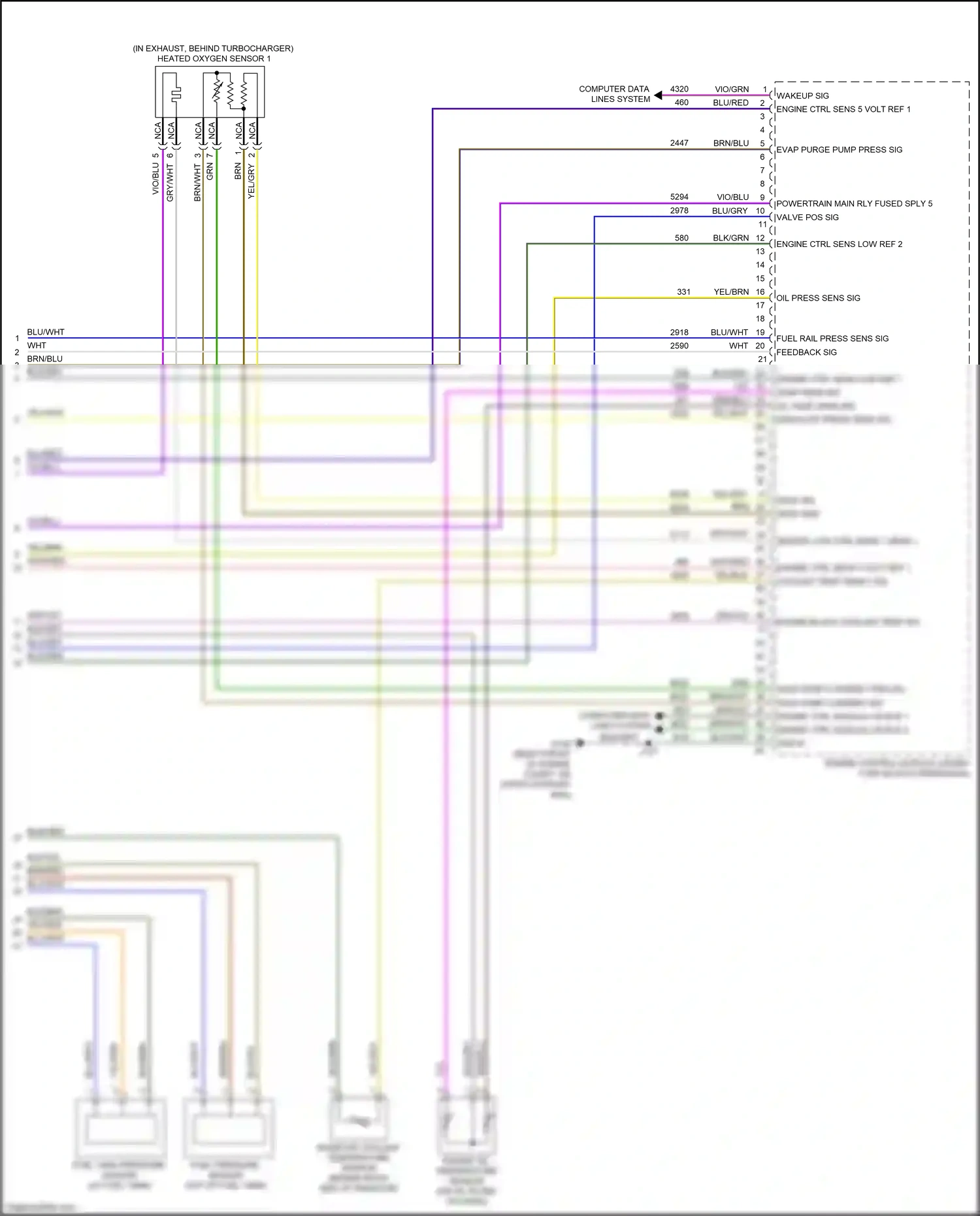 Cadillac CT4 I (2019-2024) engine ctrl module lin bus 1 wiring diagram  (2 of 2)