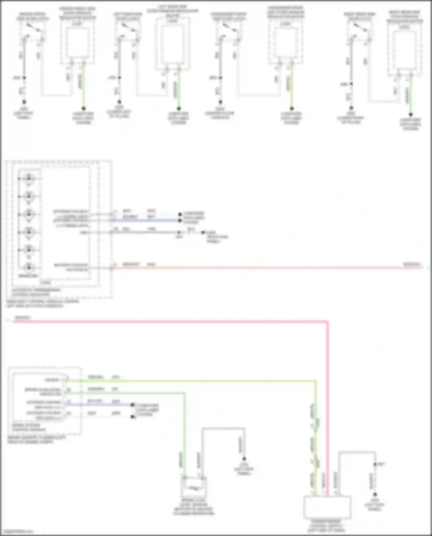 Wiring diagram driver front side door latch for Cadillac CT5-V I (2019-2024) (3 of 6)