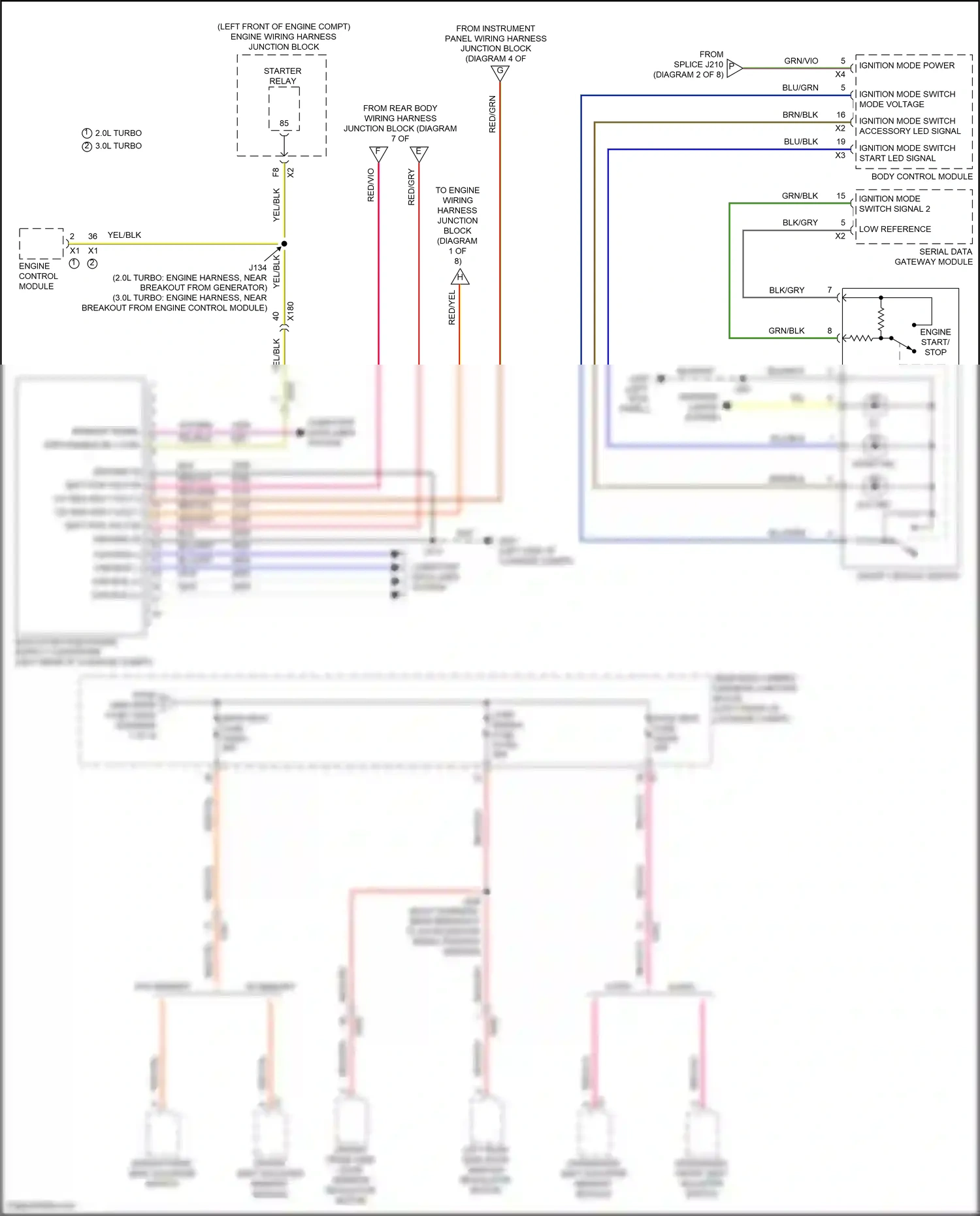 Cadillac CT5-V I (2019-2024) engine control module wiring diagram  (9 of 23)