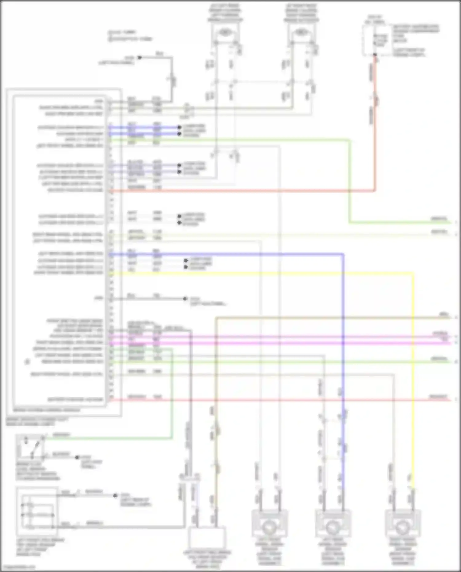 Wiring diagram left prk brk mtr apply ctrl for Cadillac CT5-V I (2019-2024) (1 of 1)