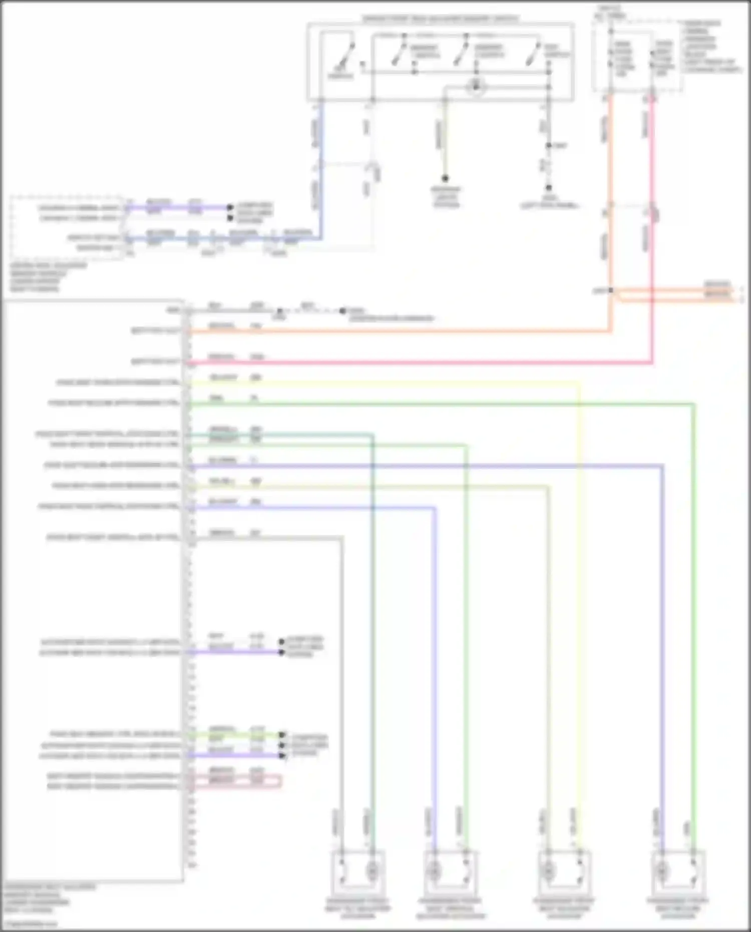 Wiring diagram pass seat front vertical mtr up ctrl for Cadillac CT5-V I (2019-2024) (1 of 1)