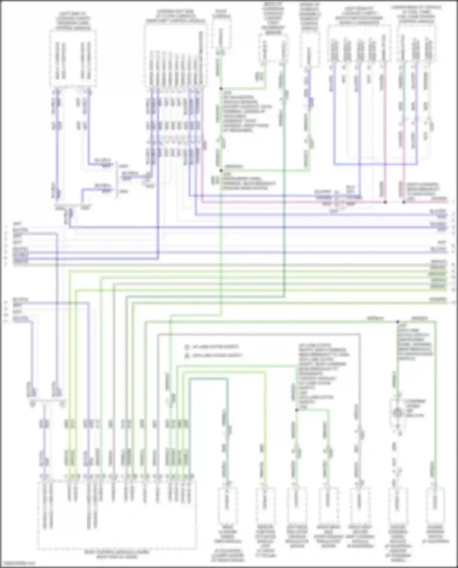 Wiring diagram right rear side door window regulator motor for Cadillac CT5-V I (2019-2024) (2 of 9)