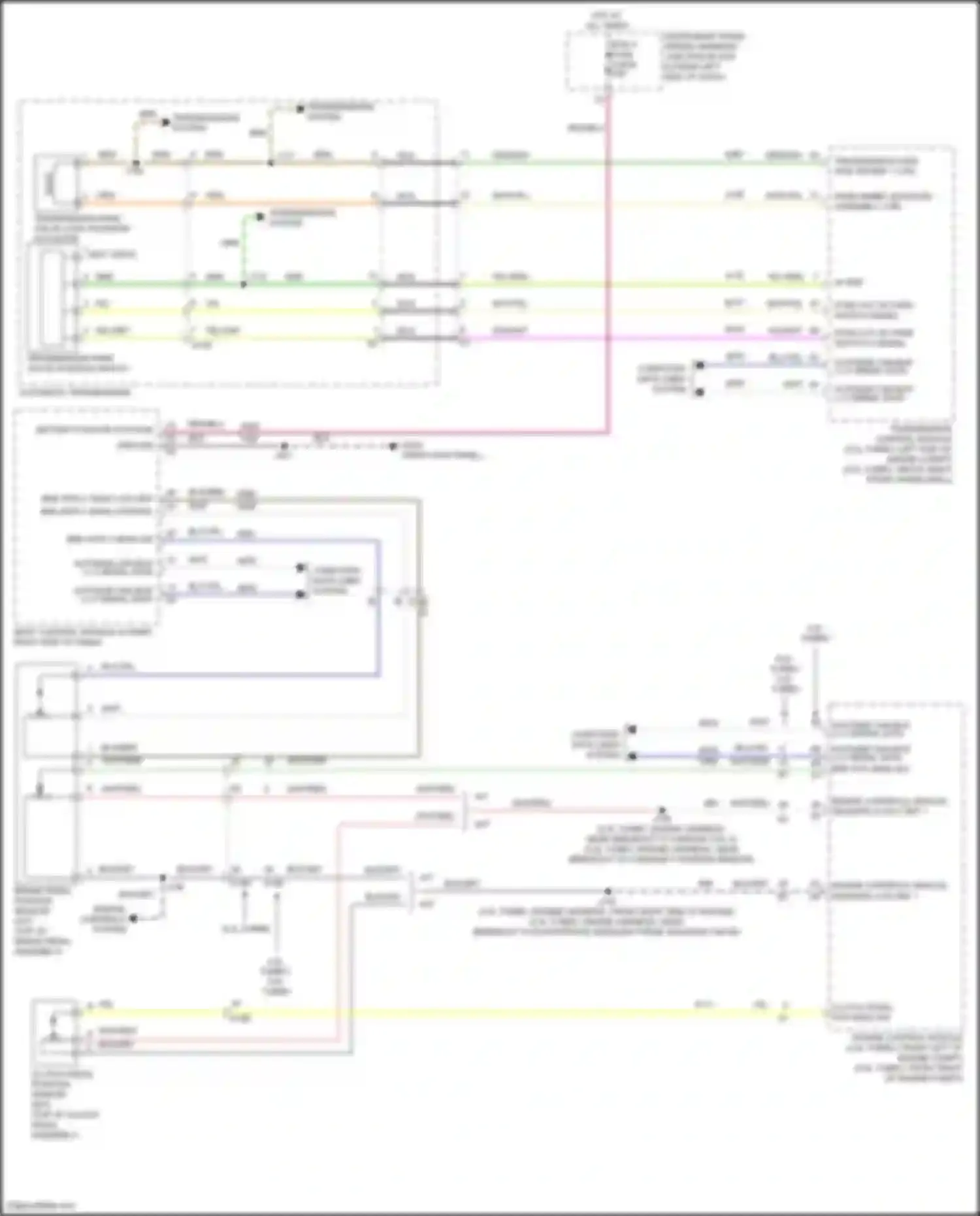 Wiring diagram transmission park valve lock solenoid actuator for Cadillac CT5-V I (2019-2024) (2 of 2)