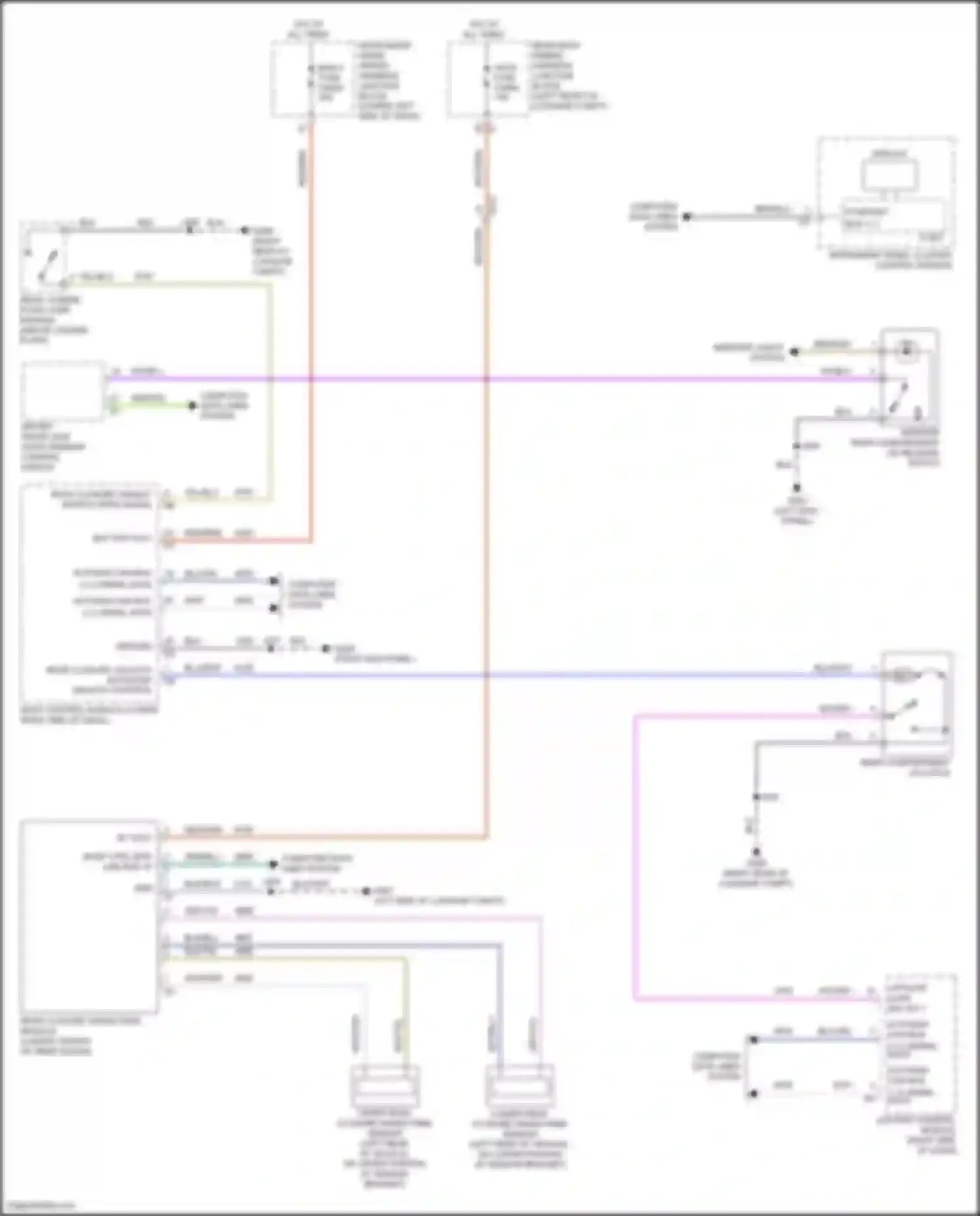 Wiring diagram upper rear closure hands-free sensor for Cadillac CT5-V I (2019-2024) (1 of 1)