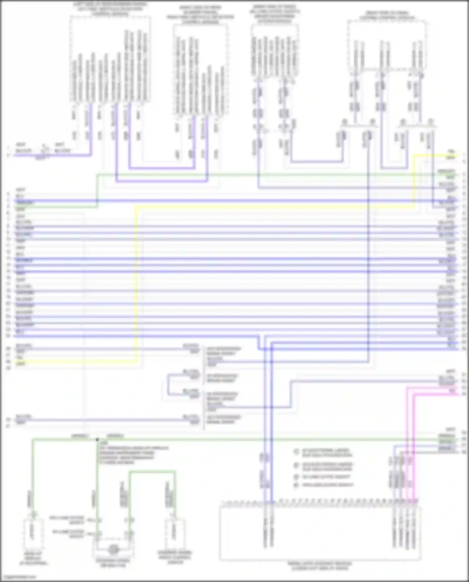 Wiring diagram w/o electronic limited slip axle positraction for Cadillac CT5-V I (2019-2024) (1 of 2)