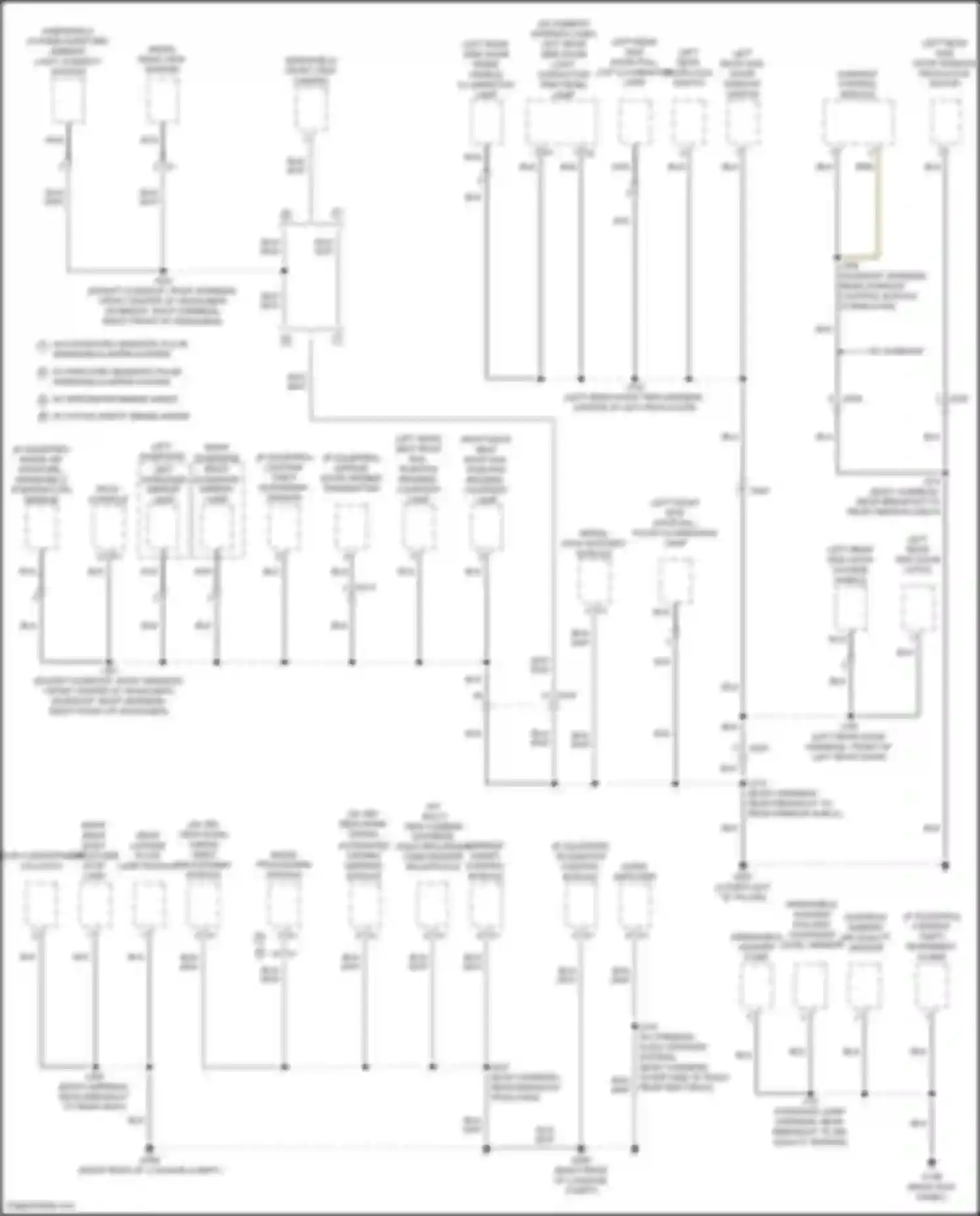 Wiring diagram w/o moisture sensitive pulse windshield wiper system for Cadillac CT5-V I (2019-2024) (1 of 2)
