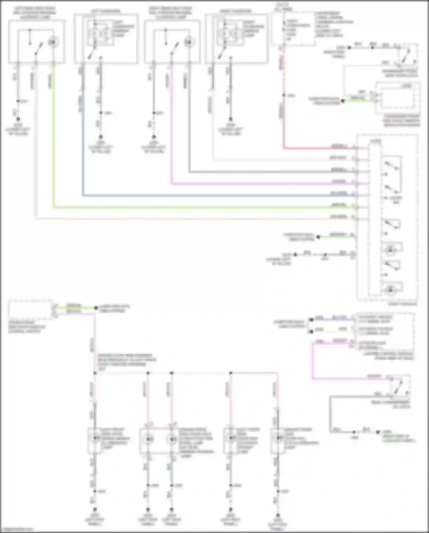 CT5 Cadillac I (2019-2024): Courtesy lamps circuit (3 of 3)