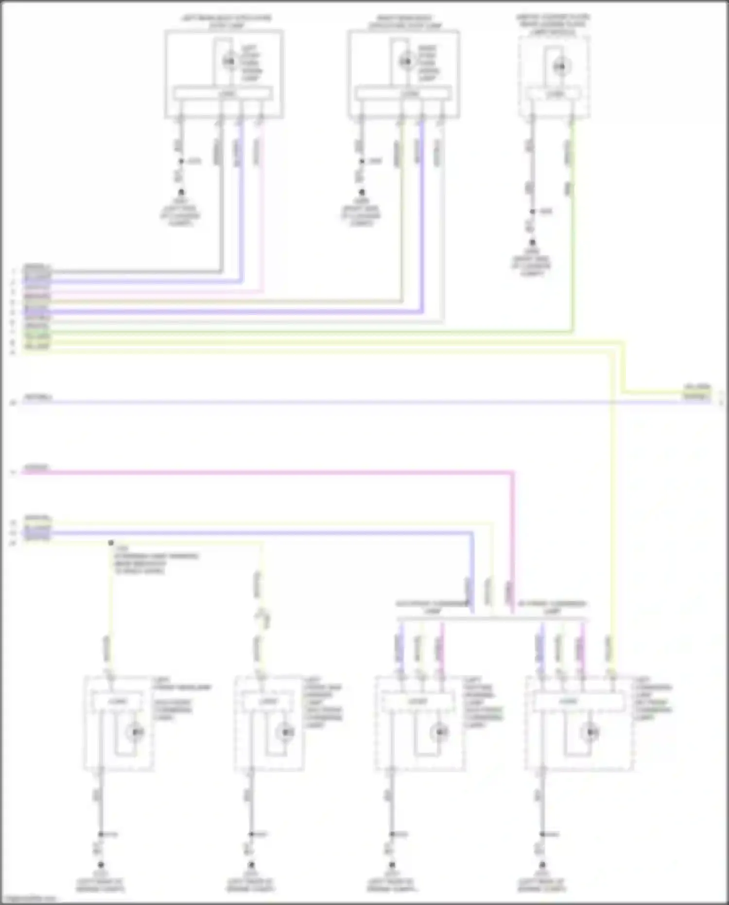 Wiring diagram left rear body structure stop lamp for Cadillac CT5 I (2019-2024)