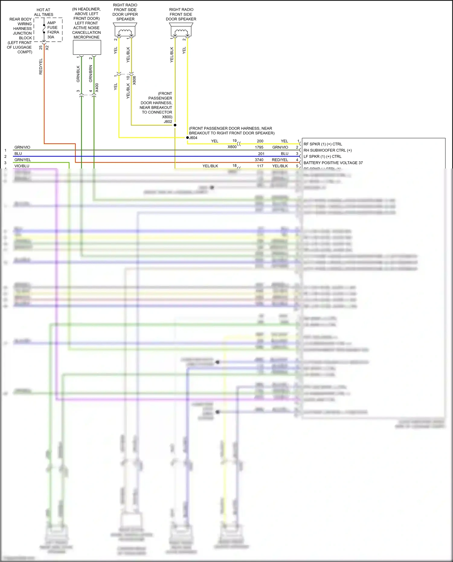 Cadillac CT5 I (2019-2024) audio amp ctrl wiring diagram  (2 of 3)