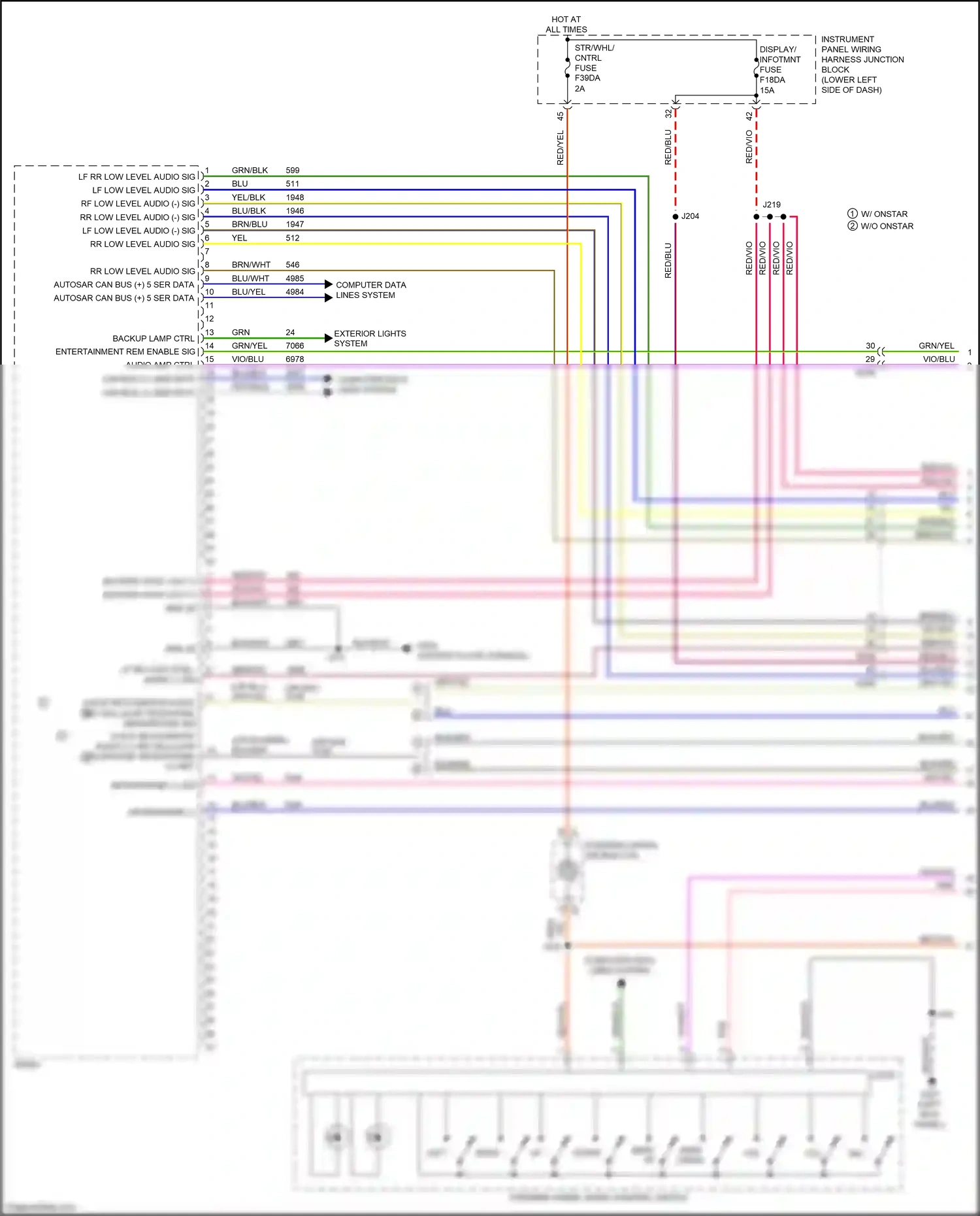 Cadillac CT5 I (2019-2024) backup lamp ctrl wiring diagram  (1 of 4)