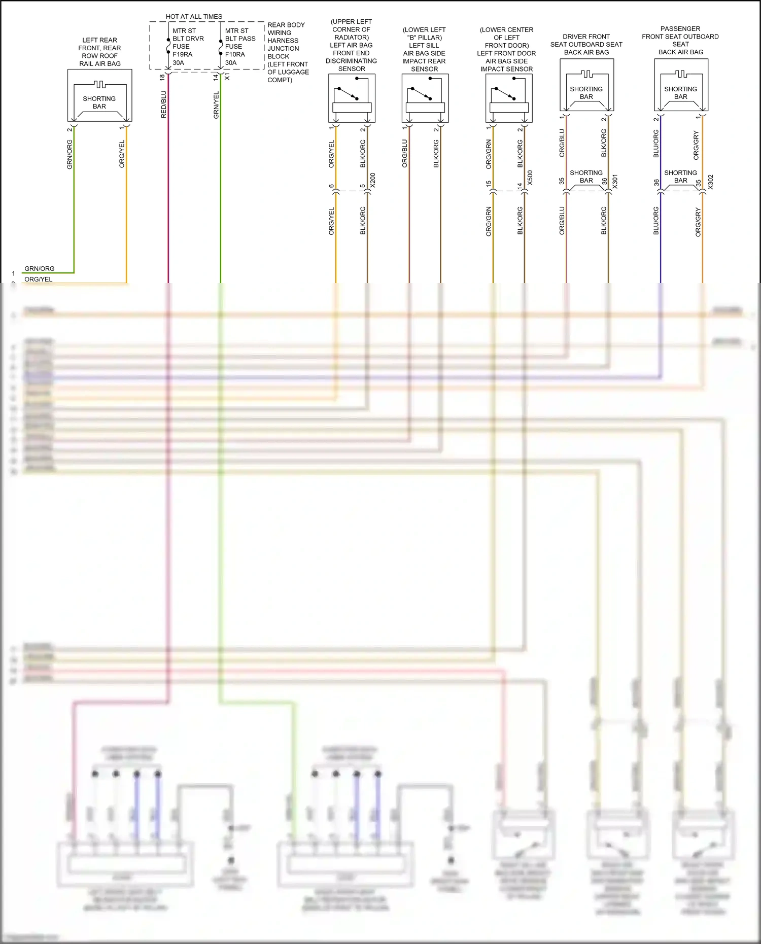 Cadillac CT5 I (2019-2024) blu/org wiring diagram  (2 of 2)