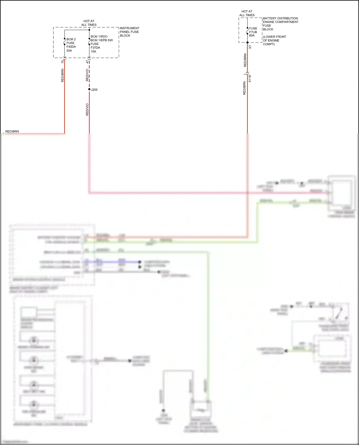 Cadillac CT5 I (2019-2024) brake fluid level sensor wiring diagram  (4 of 4)