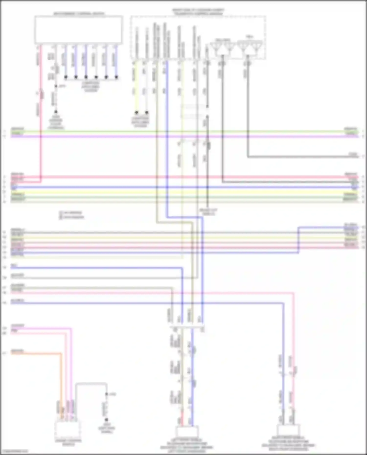Wiring diagram infotainment control switch for Cadillac CT5 I (2019-2024)