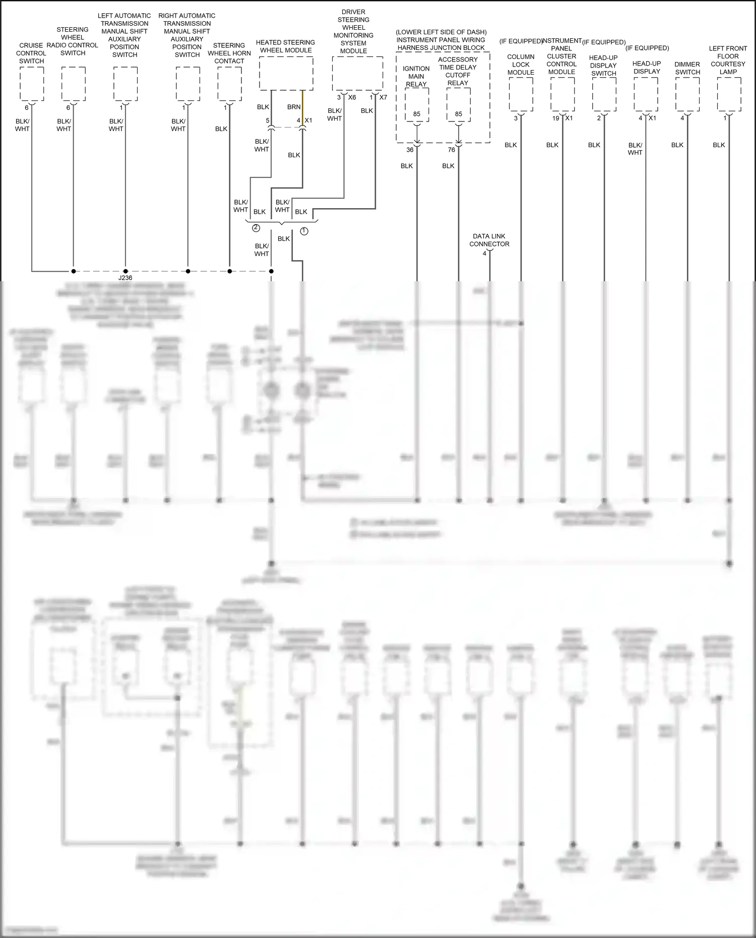 Cadillac CT5 I (2019-2024) column lock module wiring diagram  (2 of 4)