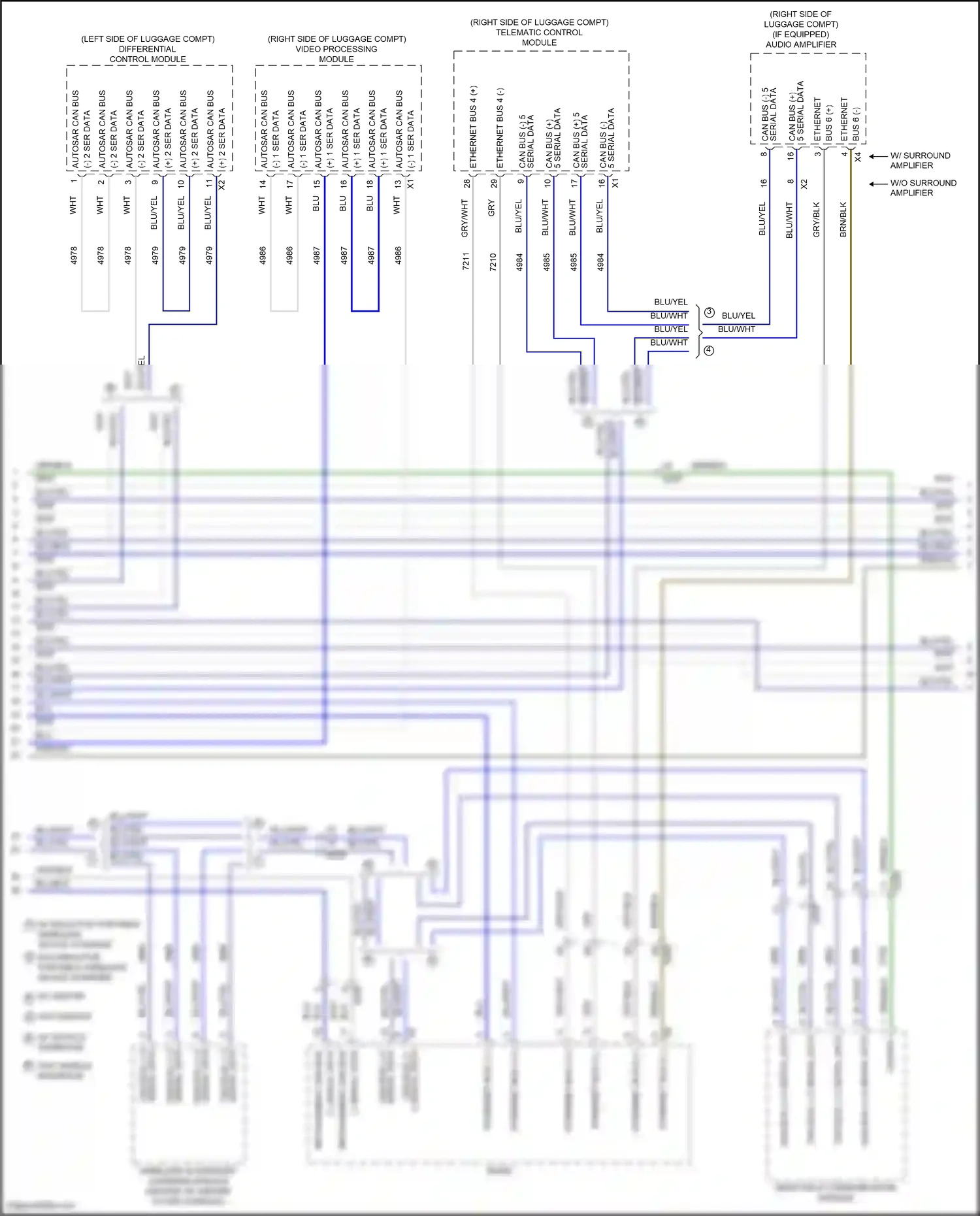 Cadillac CT5 I (2019-2024) differential control module wiring diagram  (1 of 4)