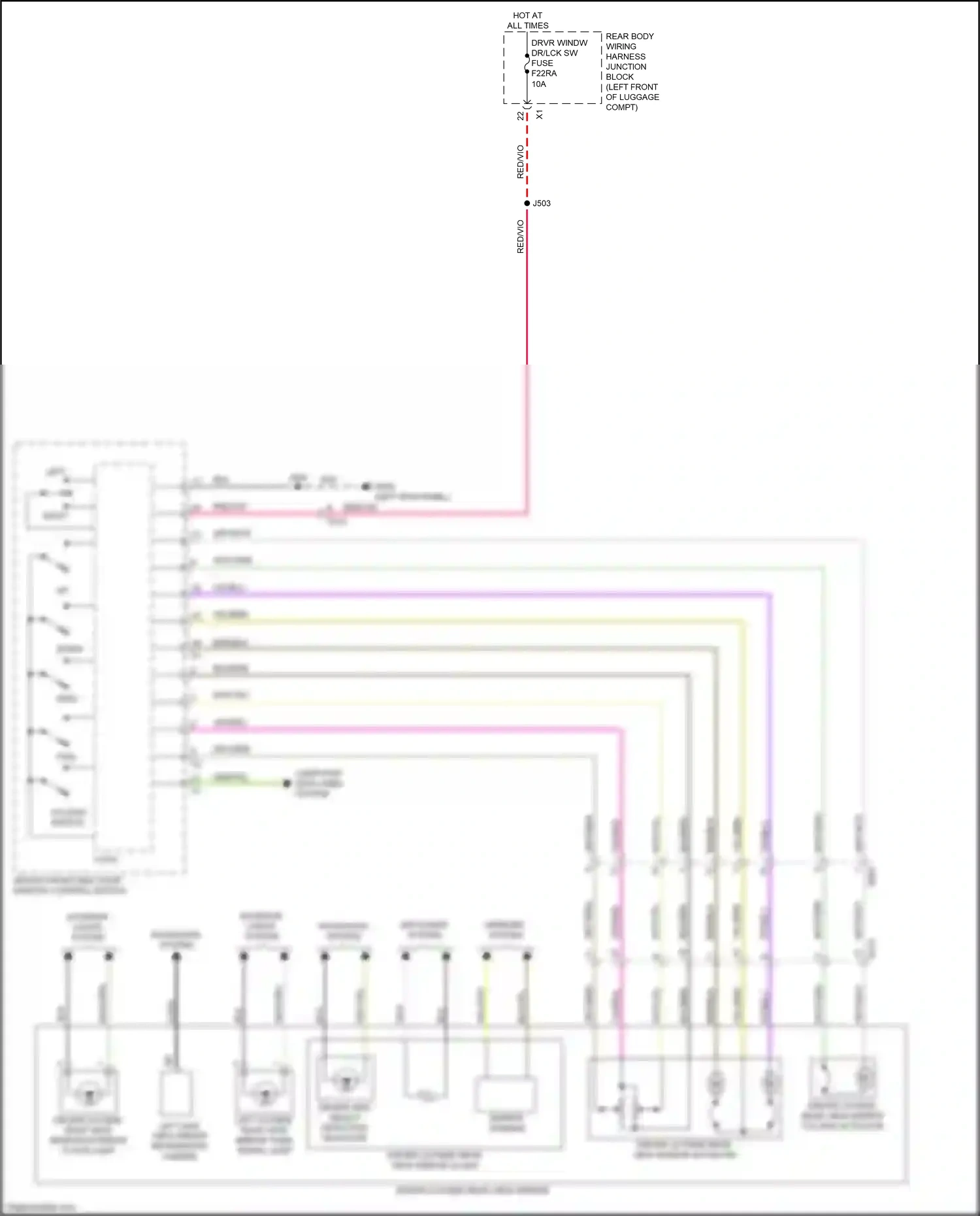 Cadillac CT5 I (2019-2024) driver side object detection indicator wiring diagram  (3 of 3)
