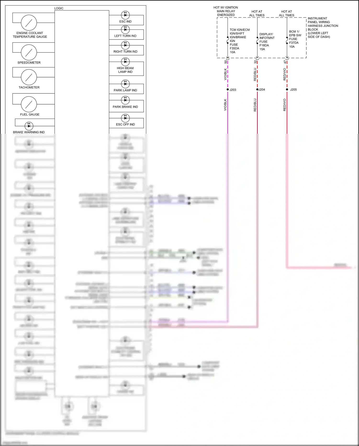 Cadillac CT5 I (2019-2024) electronic stability ind wiring diagram  (1 of 1)