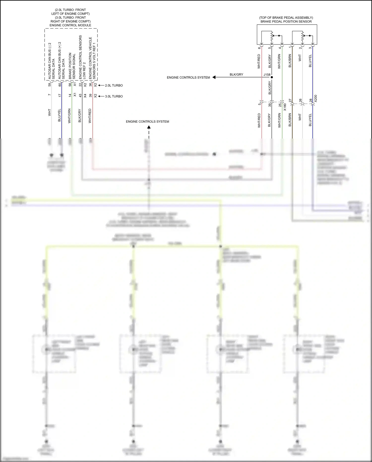 Cadillac CT5 I (2019-2024) engine control sensors wiring diagram  (1 of 1)