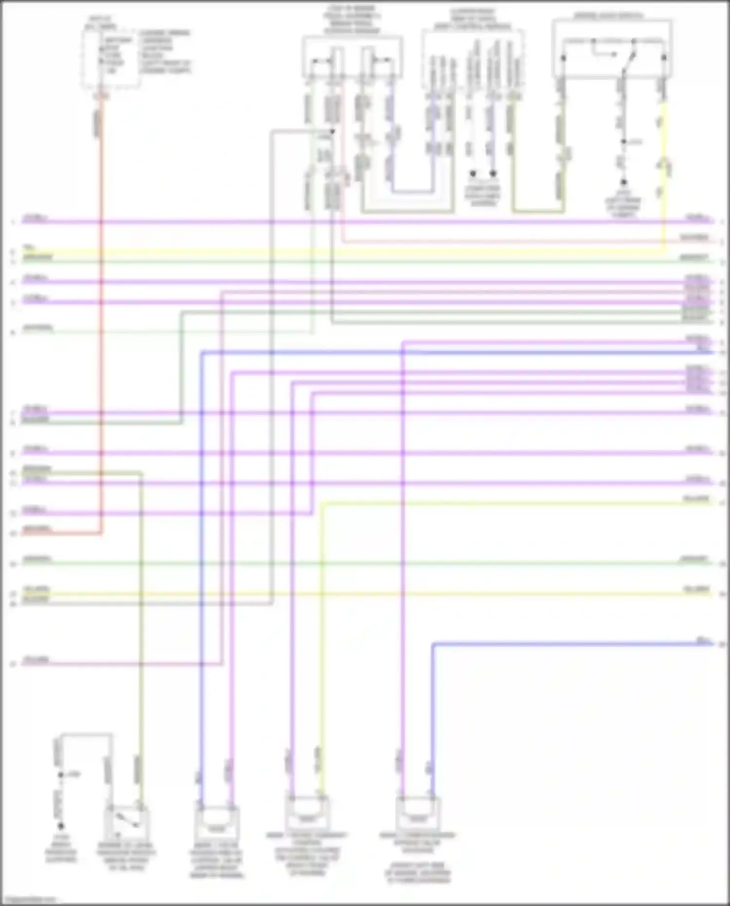 Wiring diagram (right front of engine for Cadillac CT5 I (2019-2024)