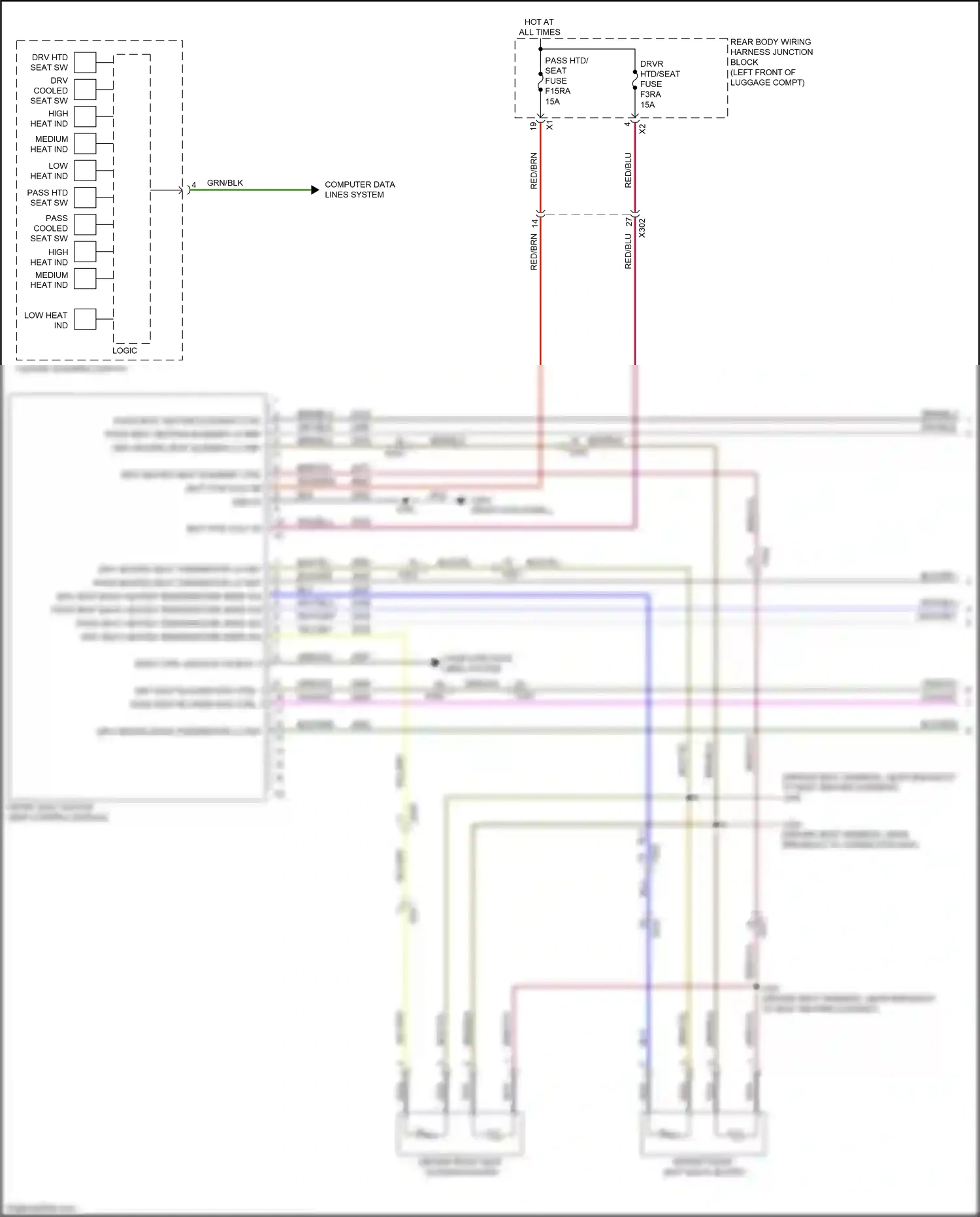 Cadillac CT5 I (2019-2024) front seat heater vent control module wiring diagram  (2 of 4)