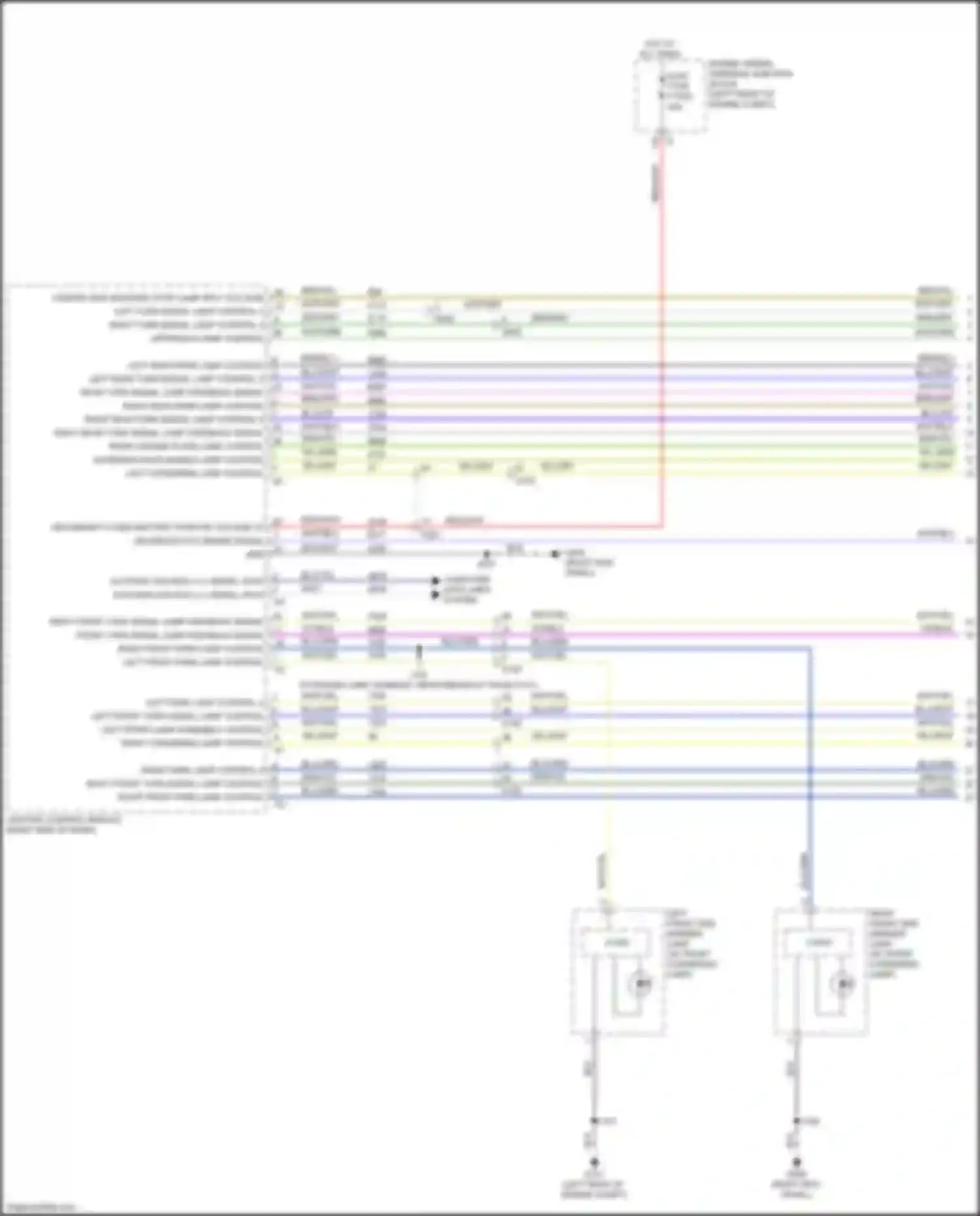 Wiring diagram left front park lamp control for Cadillac CT5 I (2019-2024)