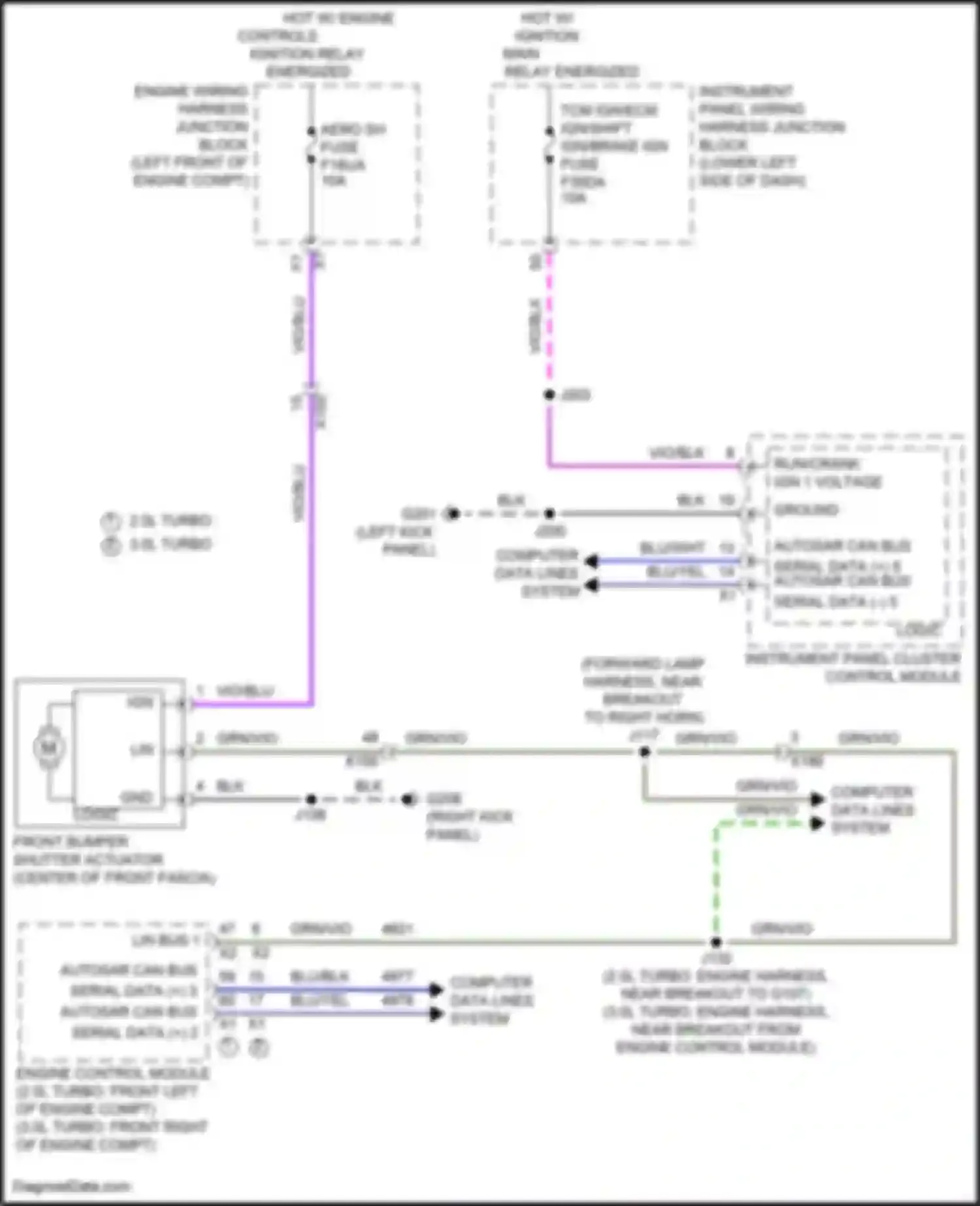 Wiring diagram engine control module for Cadillac CT5 I (2019-2024)
