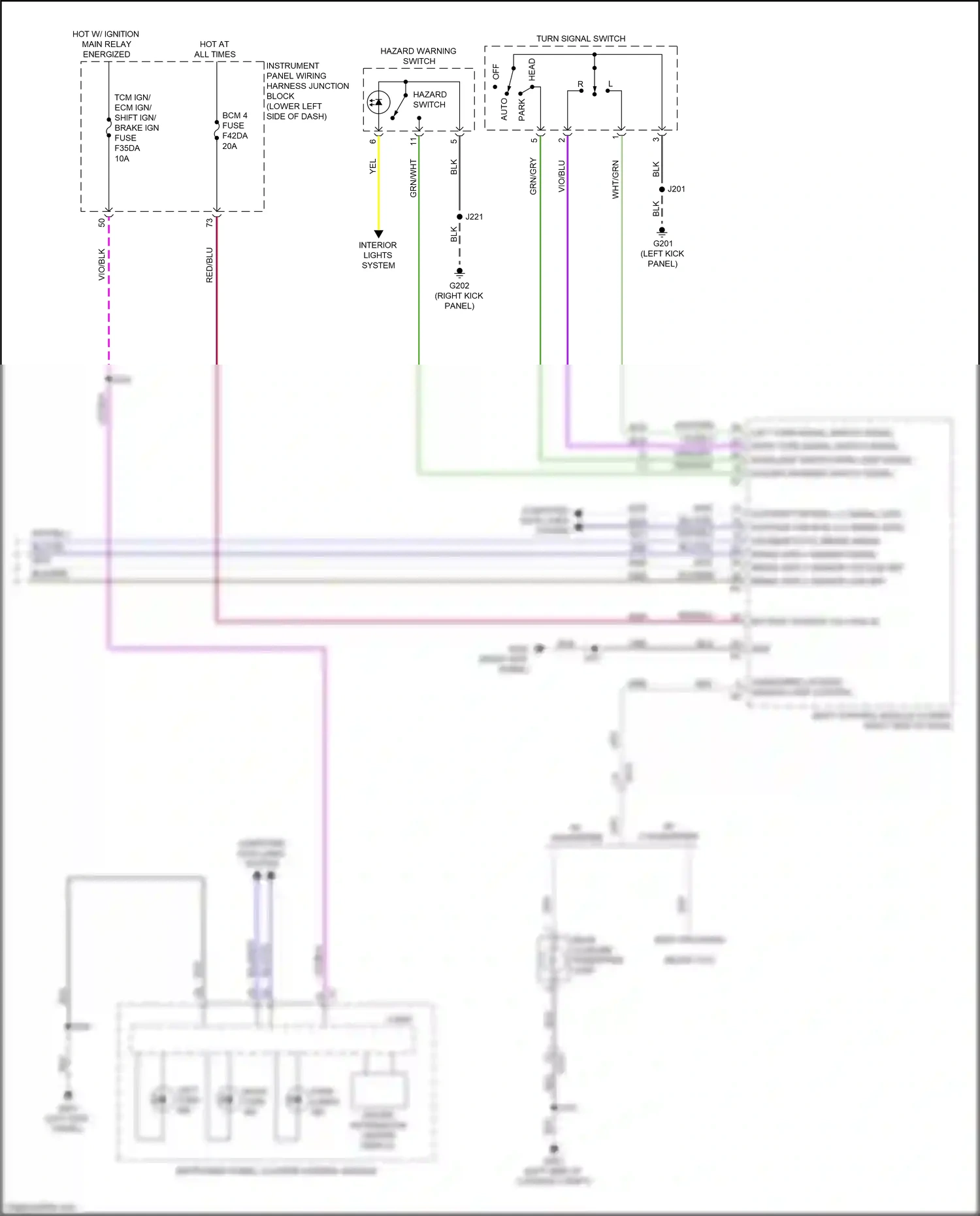 Cadillac CT5 I (2019-2024) instrument panel cluster control module wiring diagram  (13 of 31)