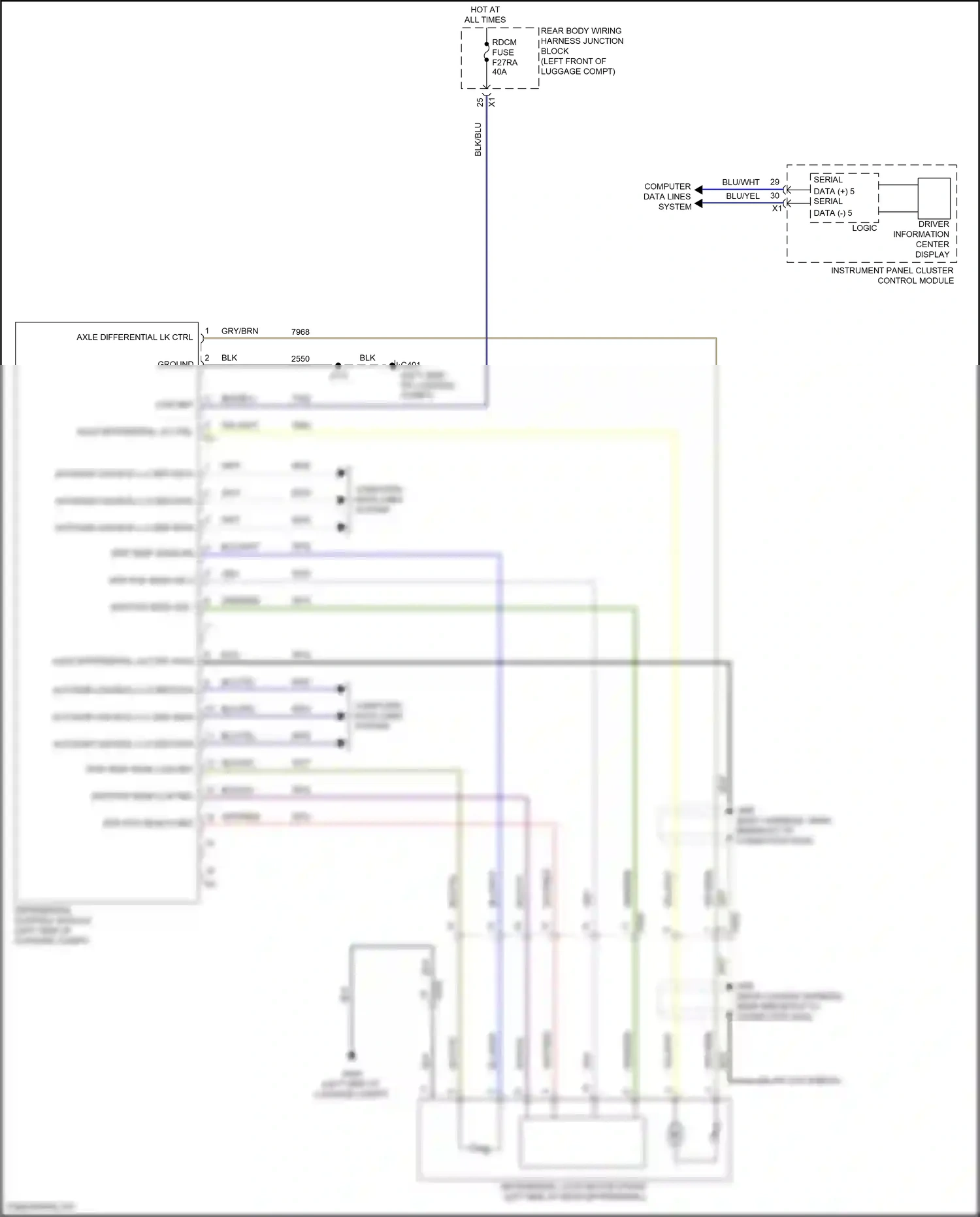 Cadillac CT5 I (2019-2024) instrument panel cluster control module wiring diagram  (9 of 31)