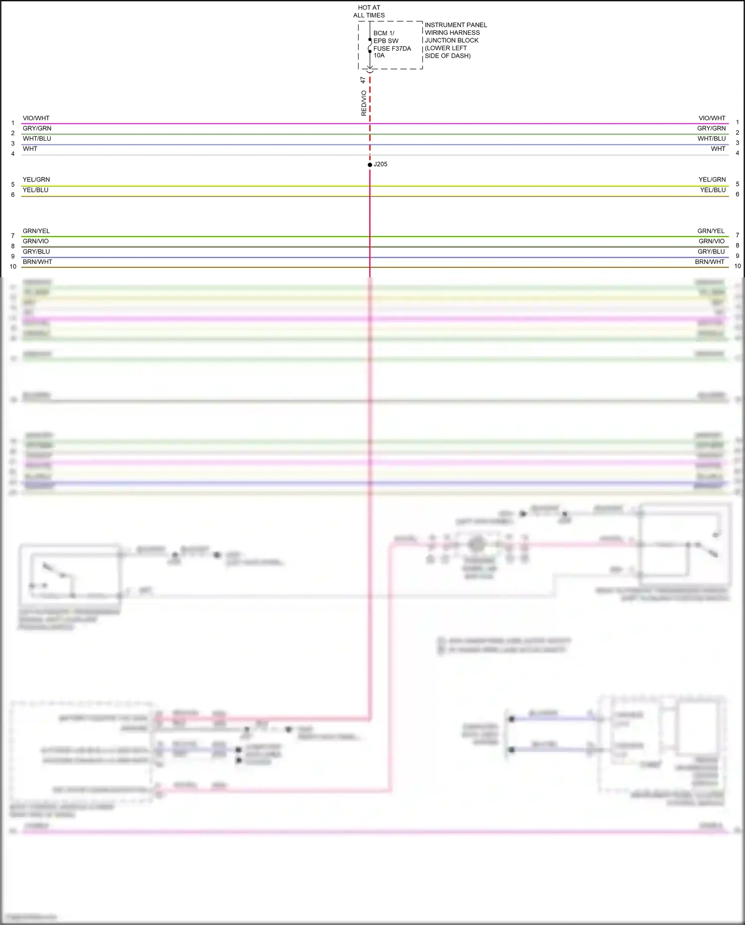 Cadillac CT5 I (2019-2024) instrument panel cluster control module wiring diagram  (2 of 31)